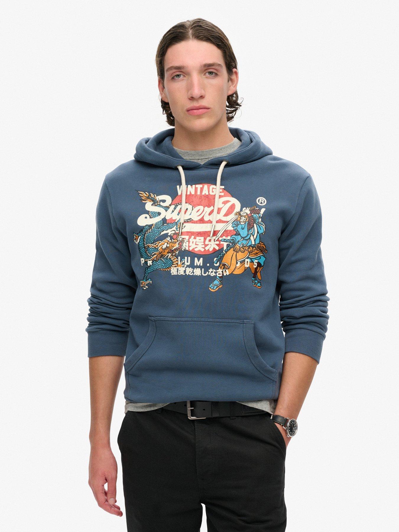 Image 1 of 5 of Superdry Original Tokyo Graphic Hoodie - Blue