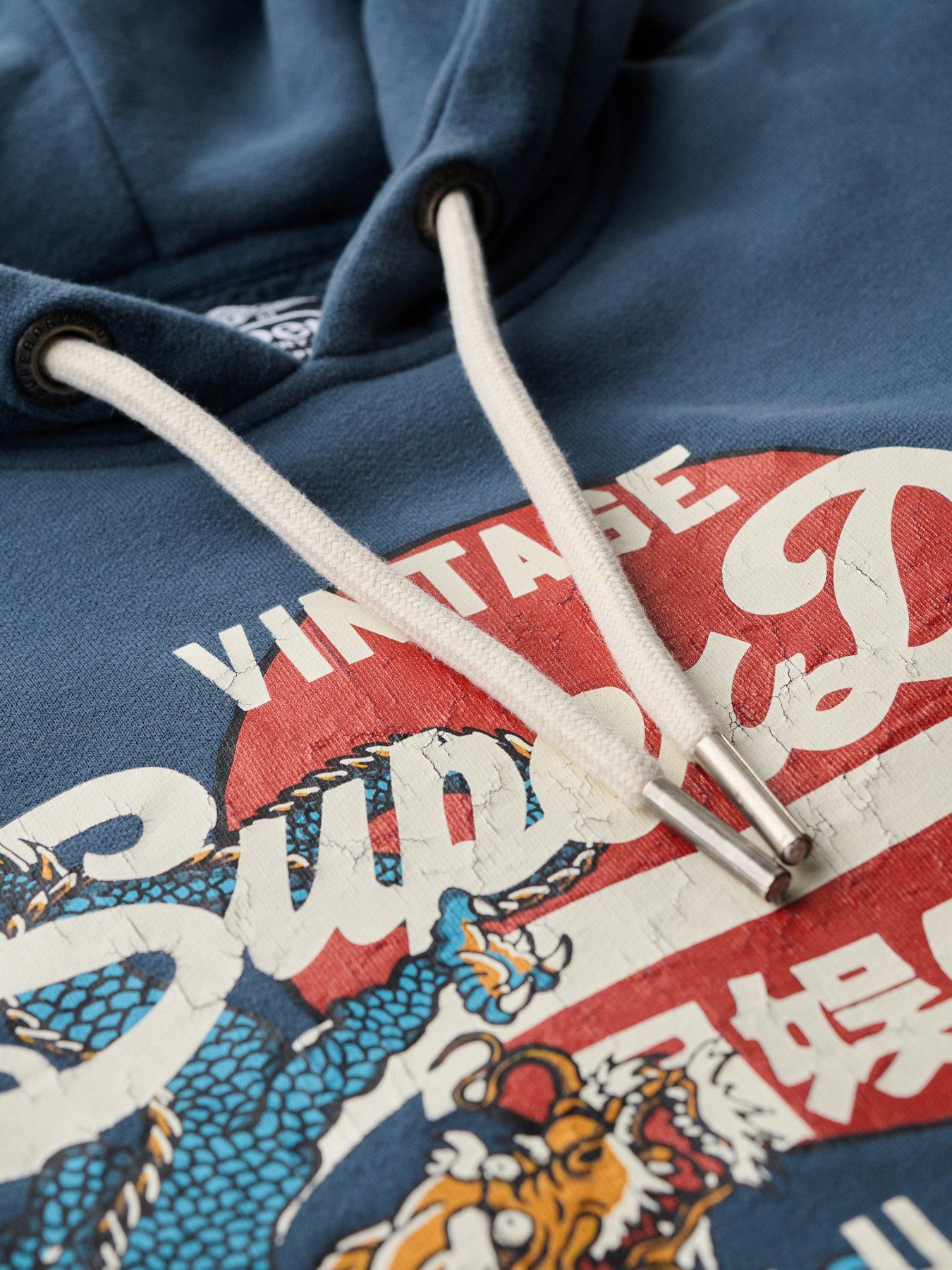 Image 5 of 5 of Superdry Original Tokyo Graphic Hoodie - Blue