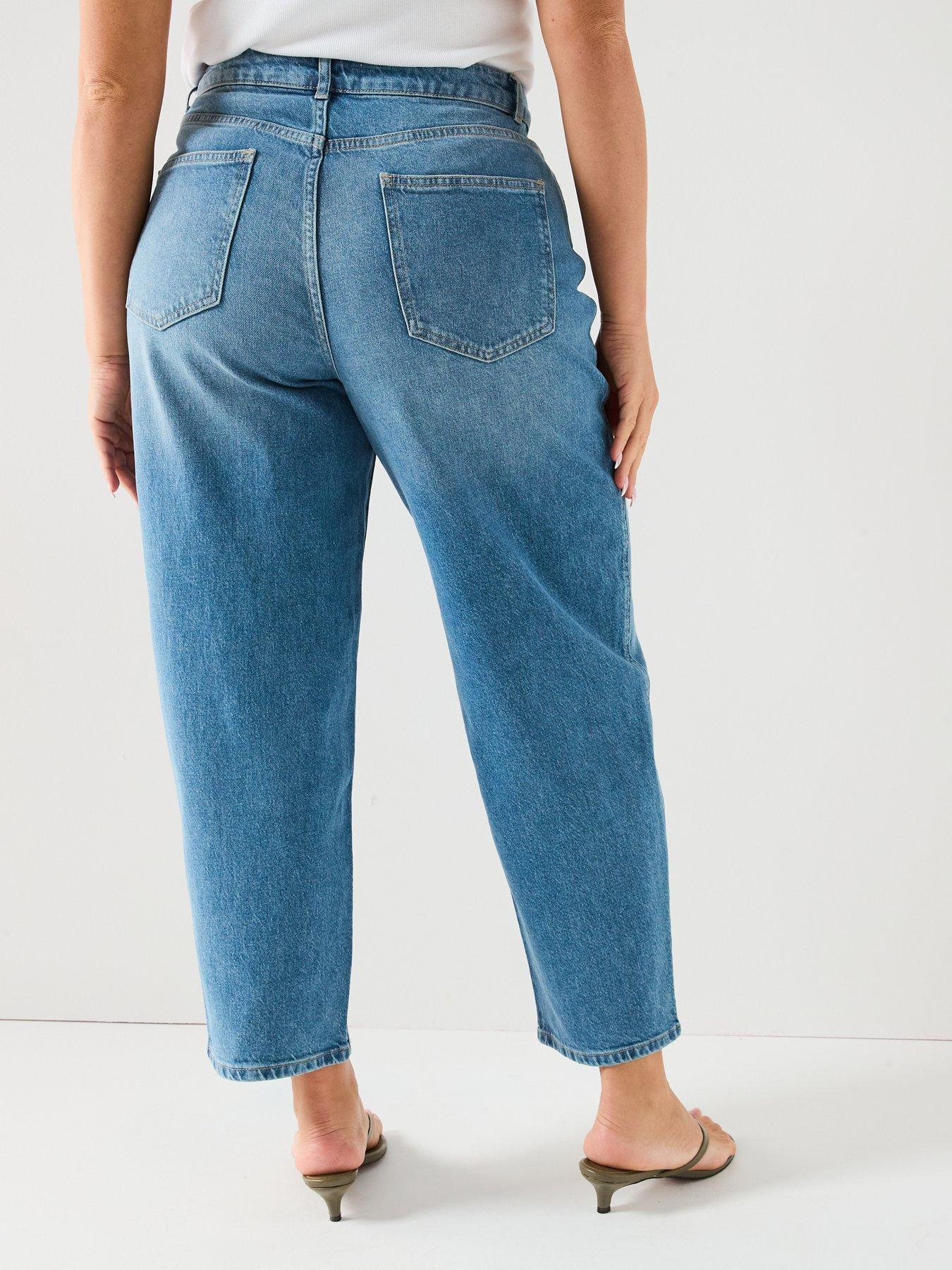 Image 2 of 6 of V by Very Curve The Curve Barrel Leg Stretch Jean - Blue