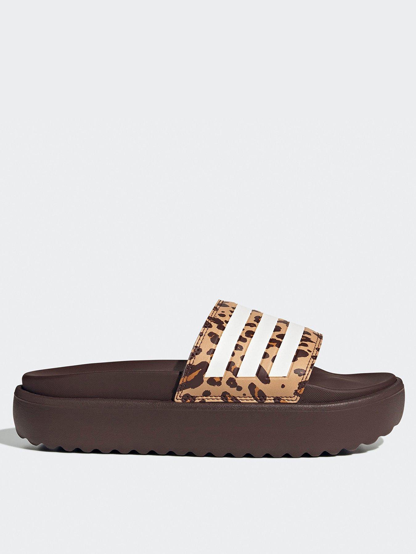 adidas Sportswear Women's Adilette Platform Slides - Brown