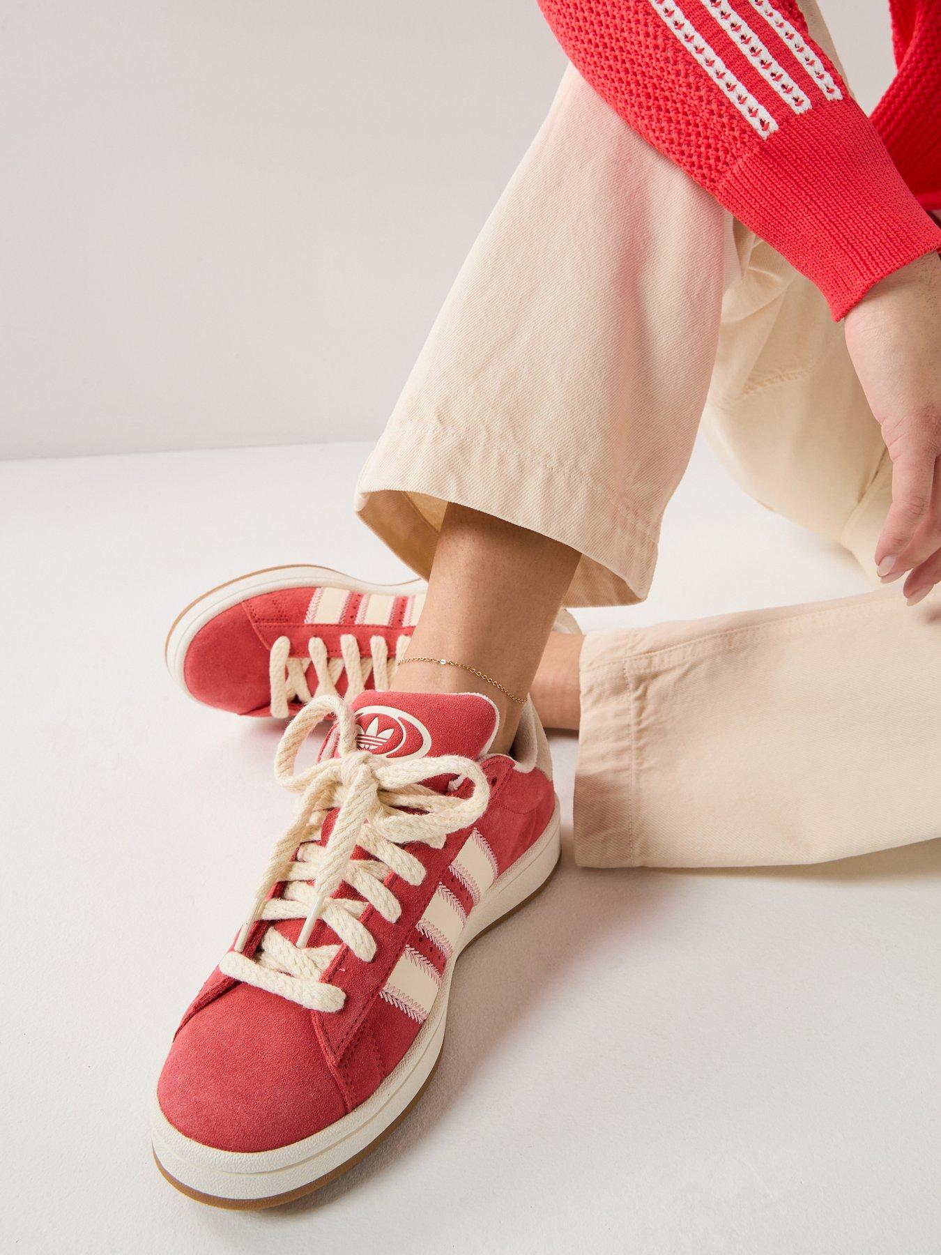 Women | Red | adidas Originals Campus | Sports Trainers | Standard | Very