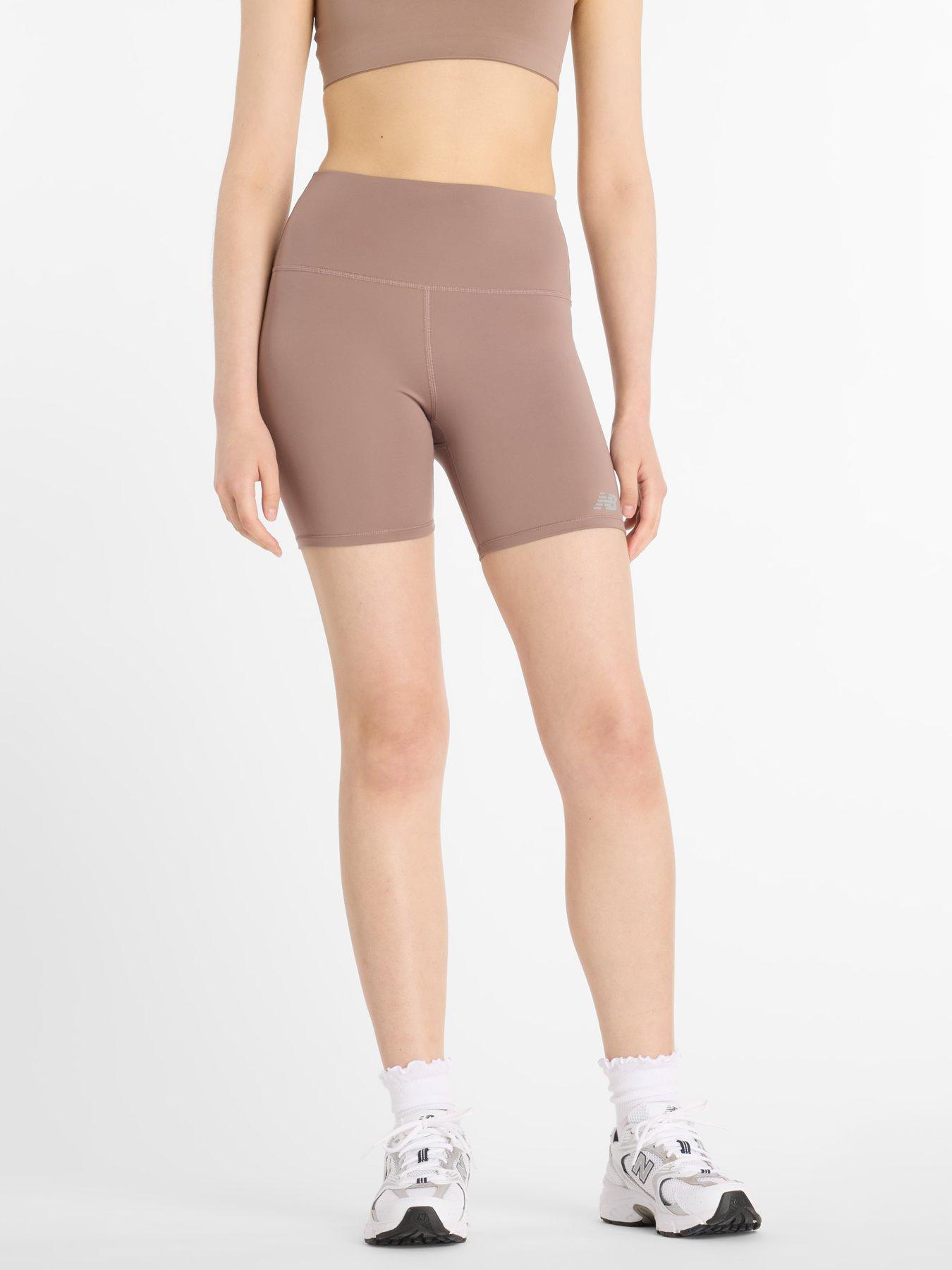 New Balance Womens Training Harmony High Rise 6Inch Bike Shorts - Brown