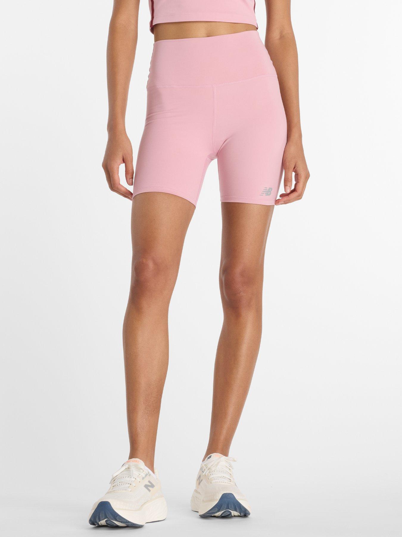 New Balance Womens Training Harmony High Rise 6Inch Bike Shorts - Pink
