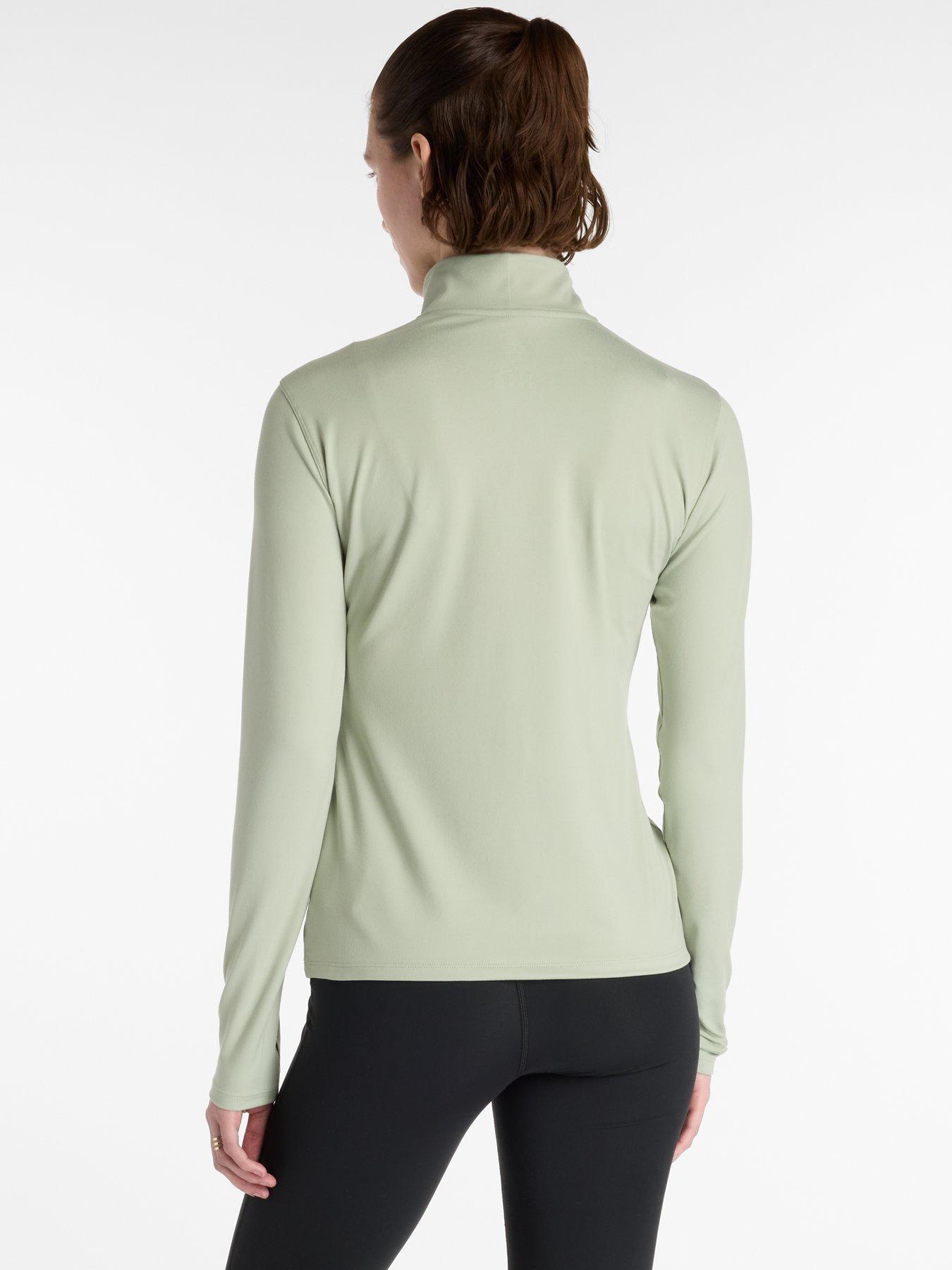 new-balance-womens-running-essentials-space-dye-14-zip-top-greenstillFront