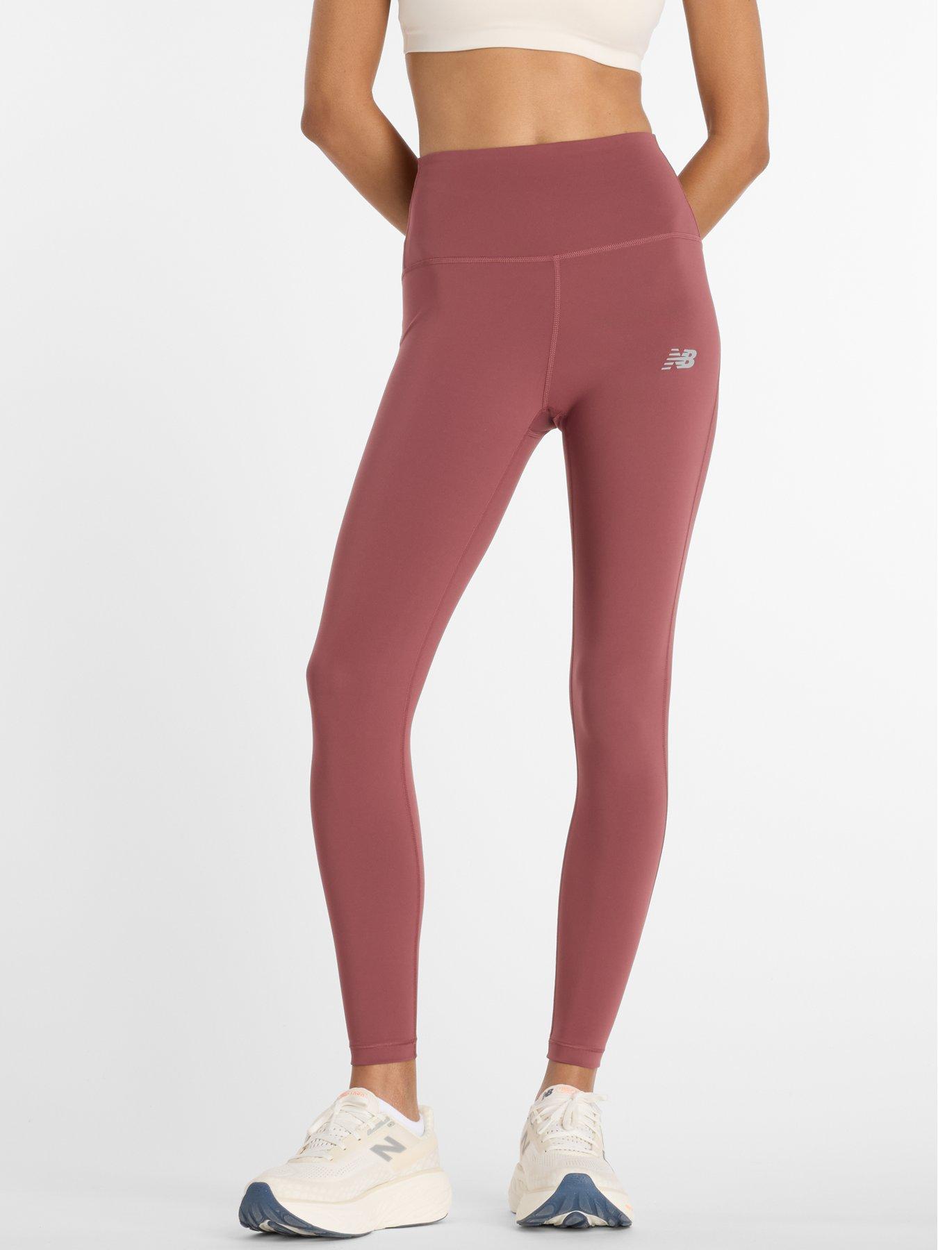 New Balance Womens Running Sleek 25Inch High Rise Tights - Red