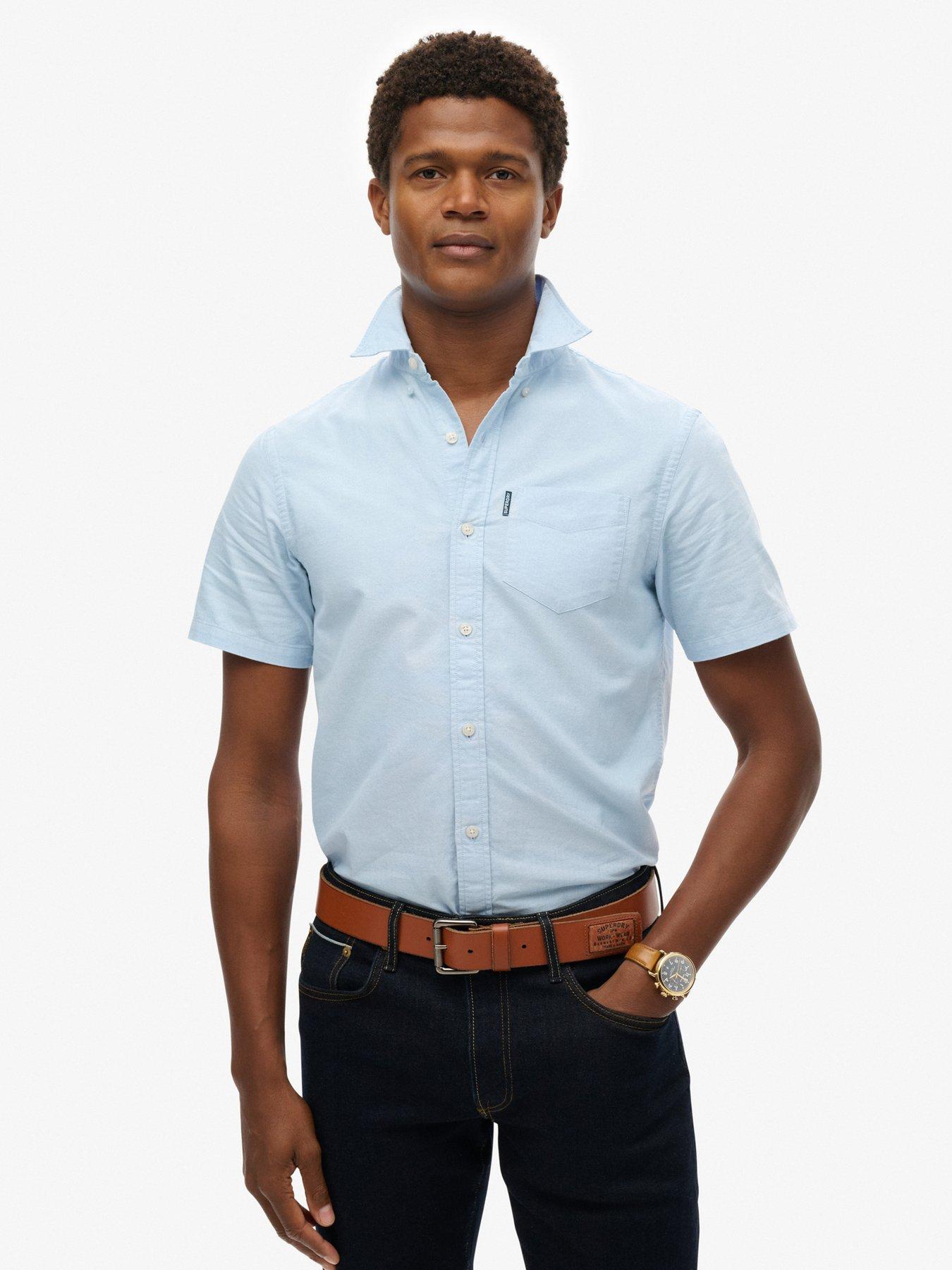 undefined Oxford Short Sleeve Shirt - Blue