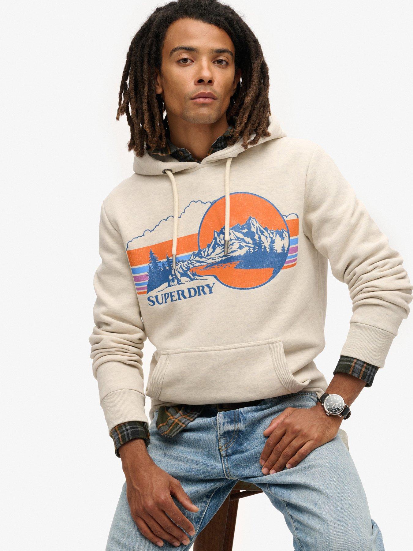 Image 1 of 6 of Superdry Original Outdoor Graphic Hoodie - Grey