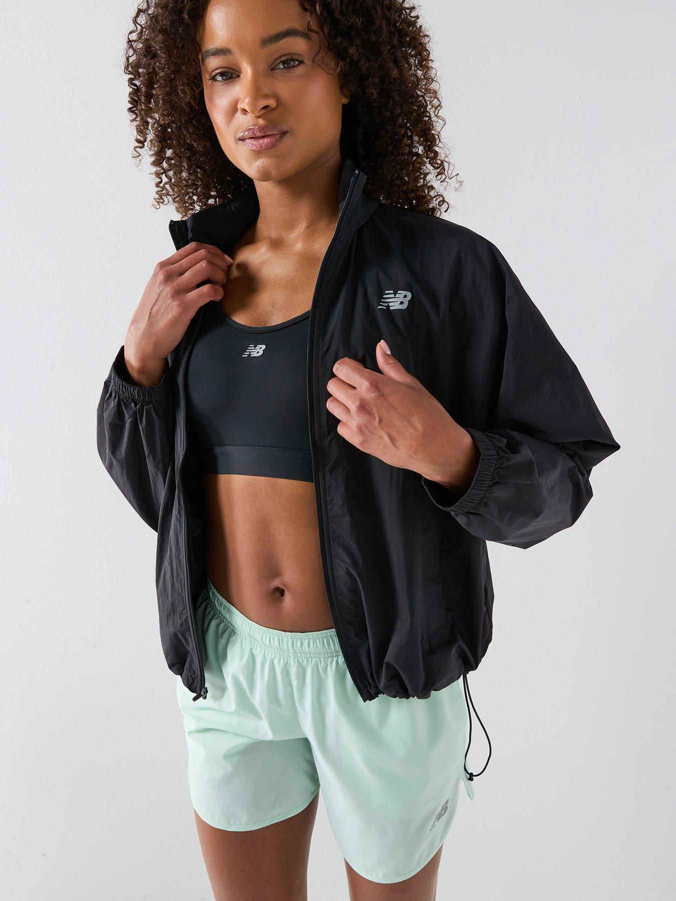 New Balance Womens Running Packable Jacket - Black