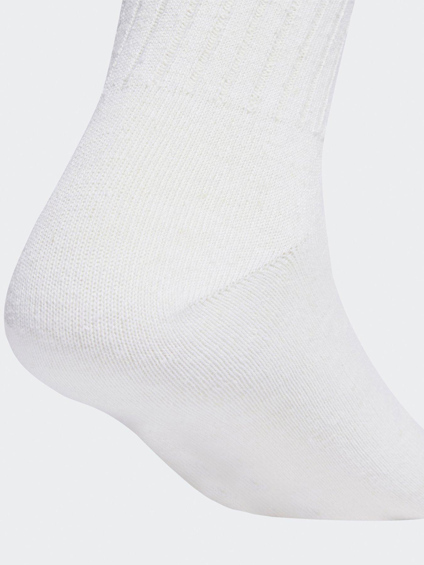 Image 4 of 4 of adidas Originals Unisex 3 Stripe Crew Socks 2 Pack - White
