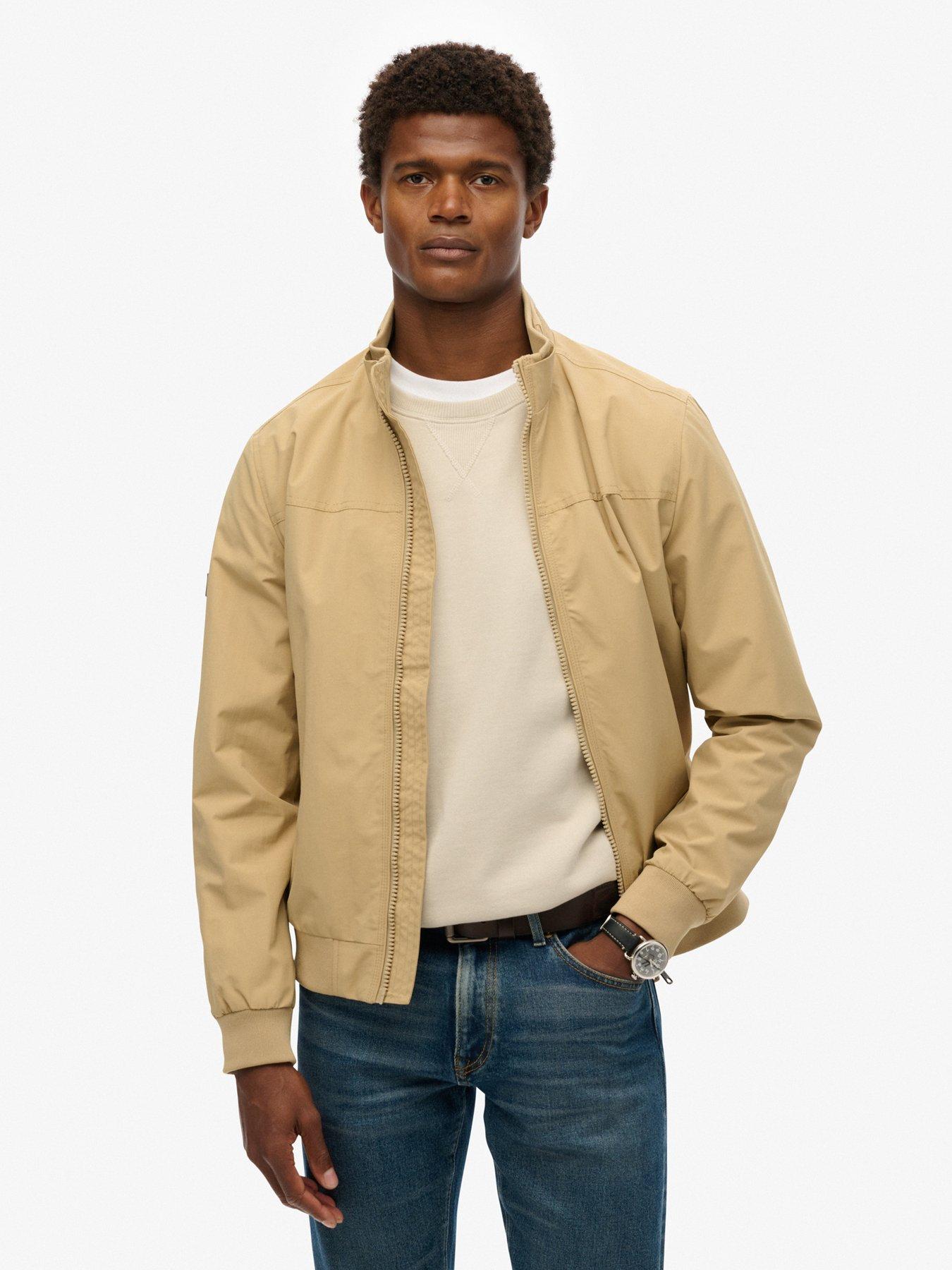 Superdry Nylon Harrington Jacket - Beige