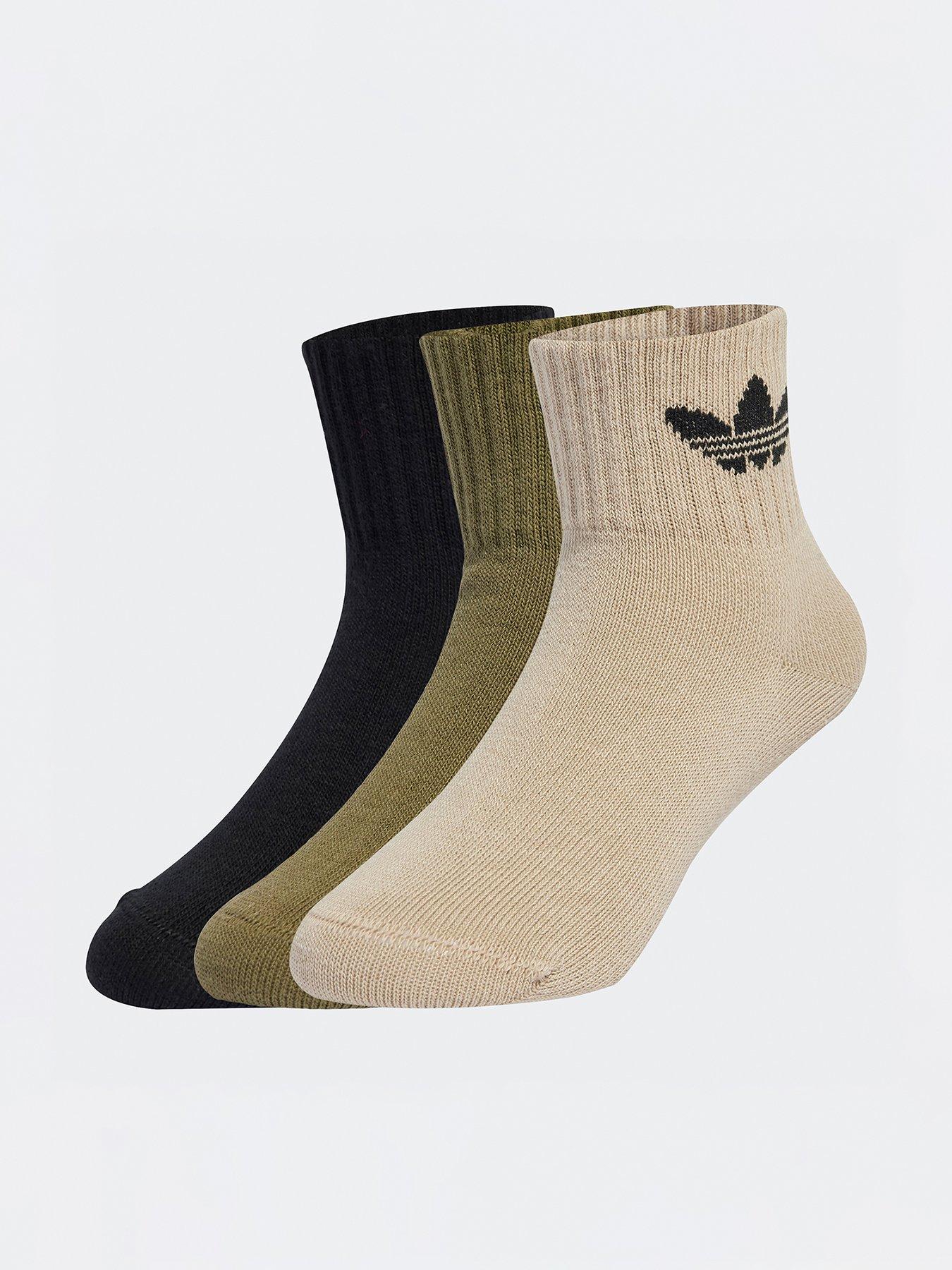 adidas Originals Kids Ankle Socks 3 Pack - Khaki - Green