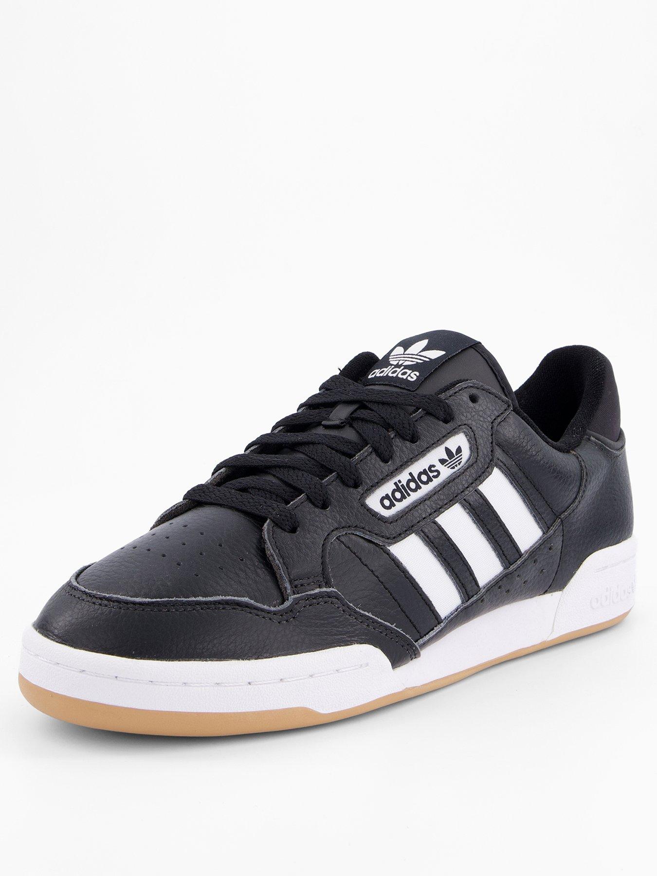 adidas-originals-mens-continental-80-stripes-trainers-blackstillFront