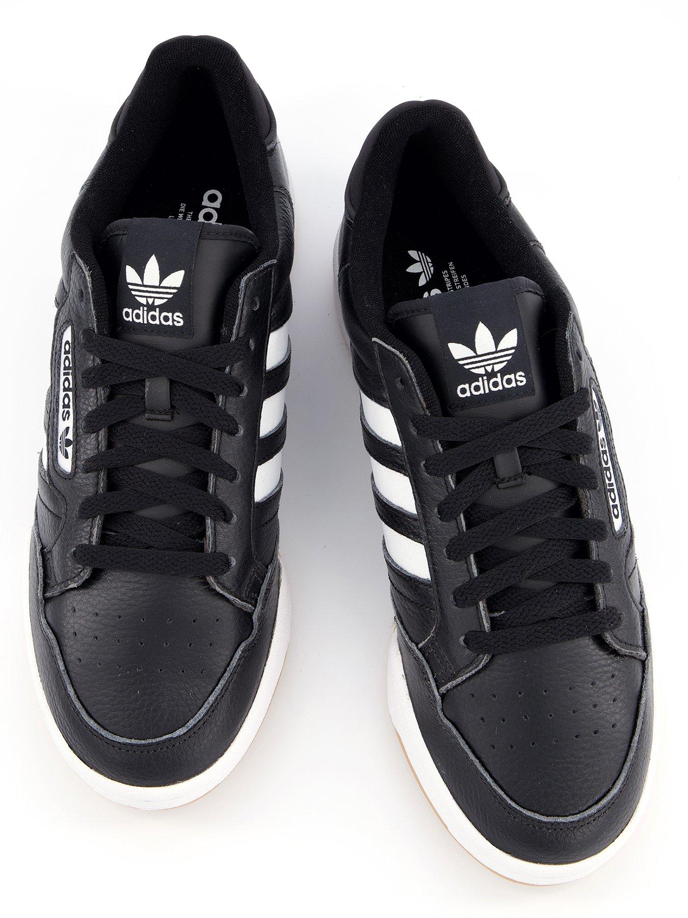 adidas-originals-mens-continental-80-stripes-trainers-blackoutfit