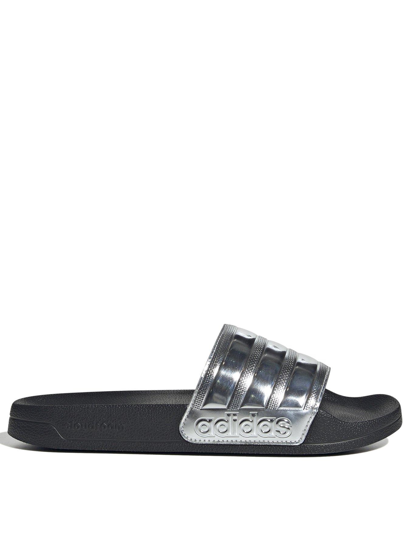 undefined Women's Adilette Shower Slides - Silver