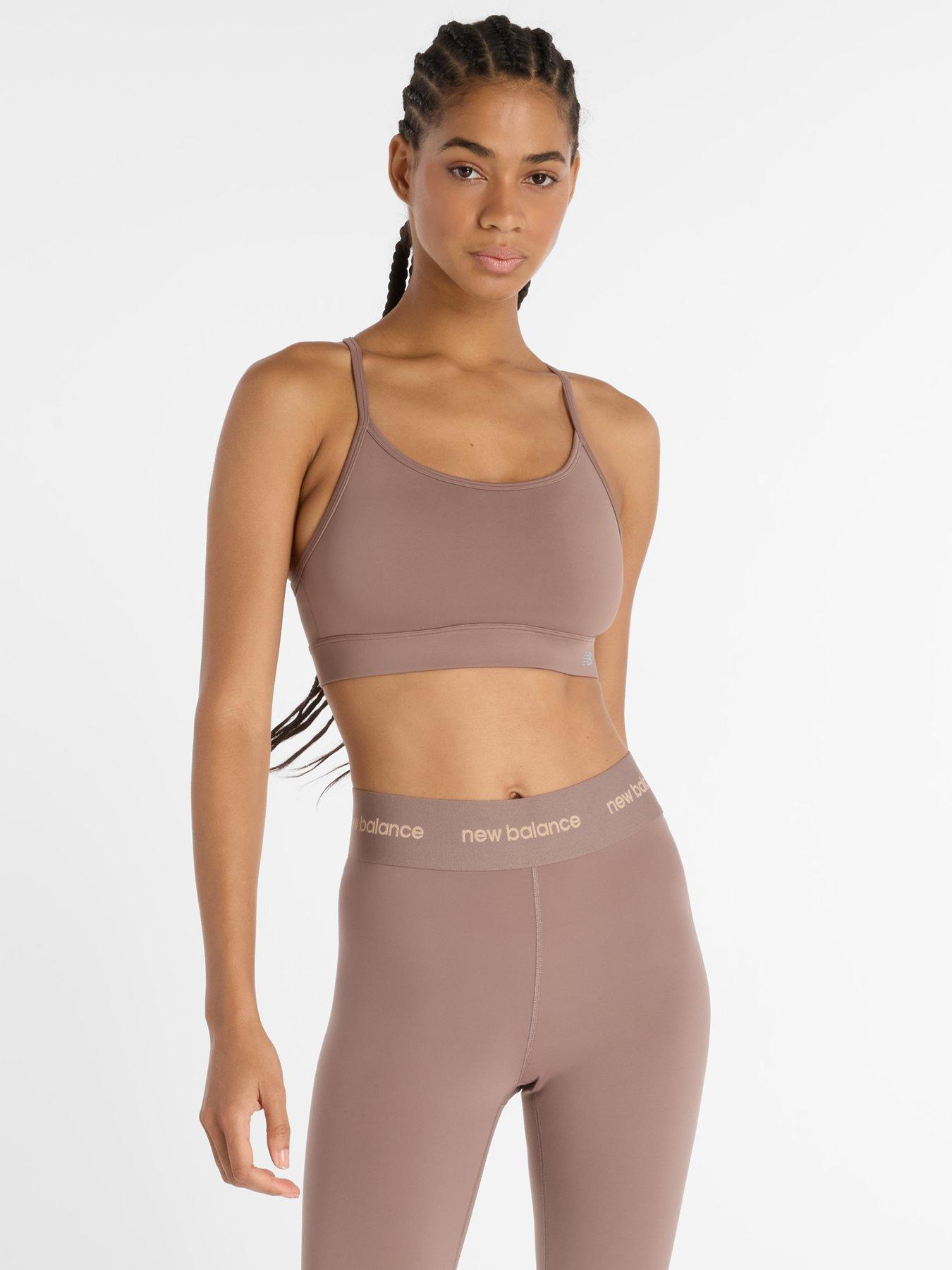New Balance Womens Training Essential Low Support Sports Bra - Brown