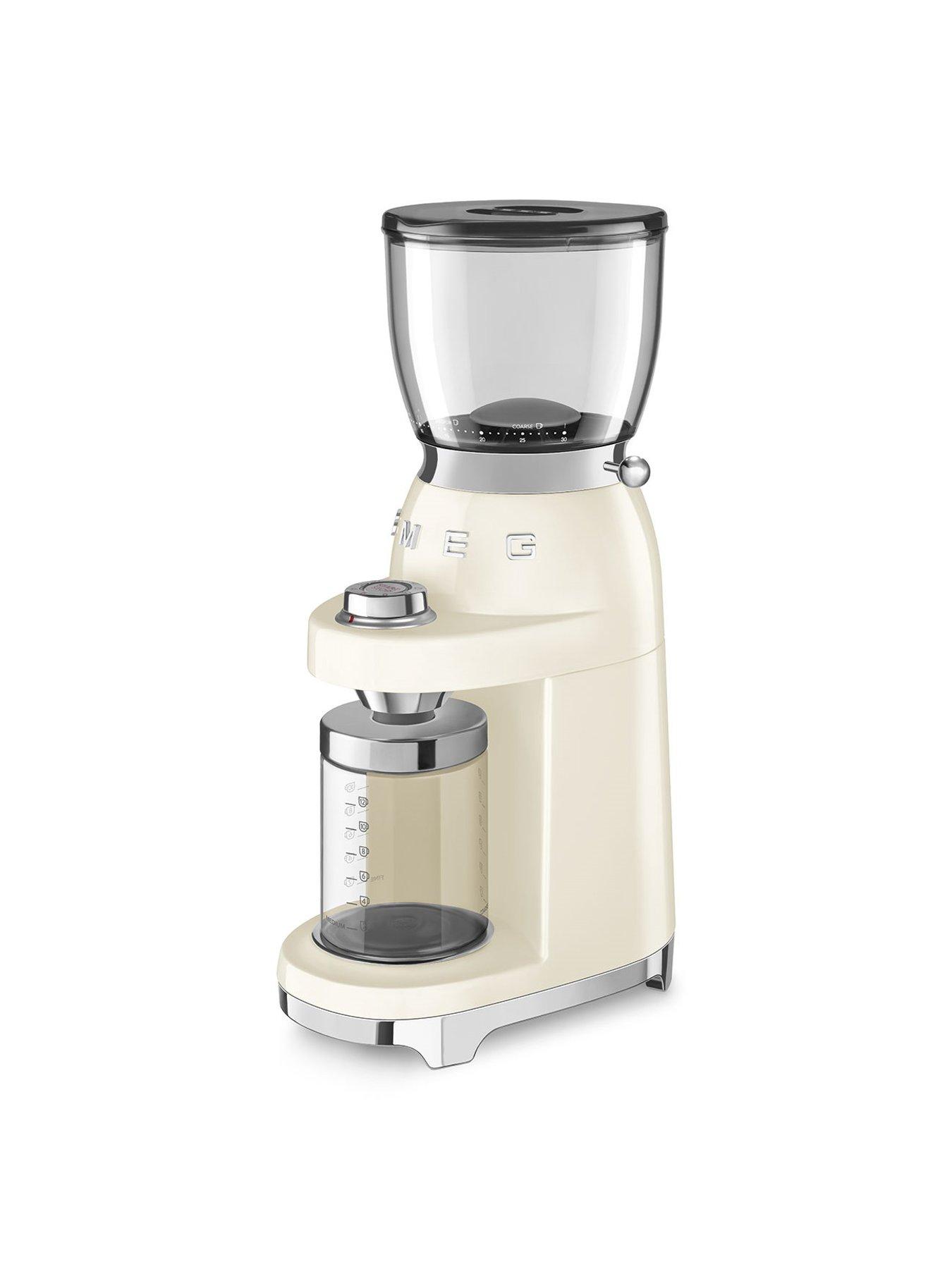 Image 2 of 6 of Smeg EEJB301 50s Style Coffee Grinder &amp; Induction Milk Frother - Cream