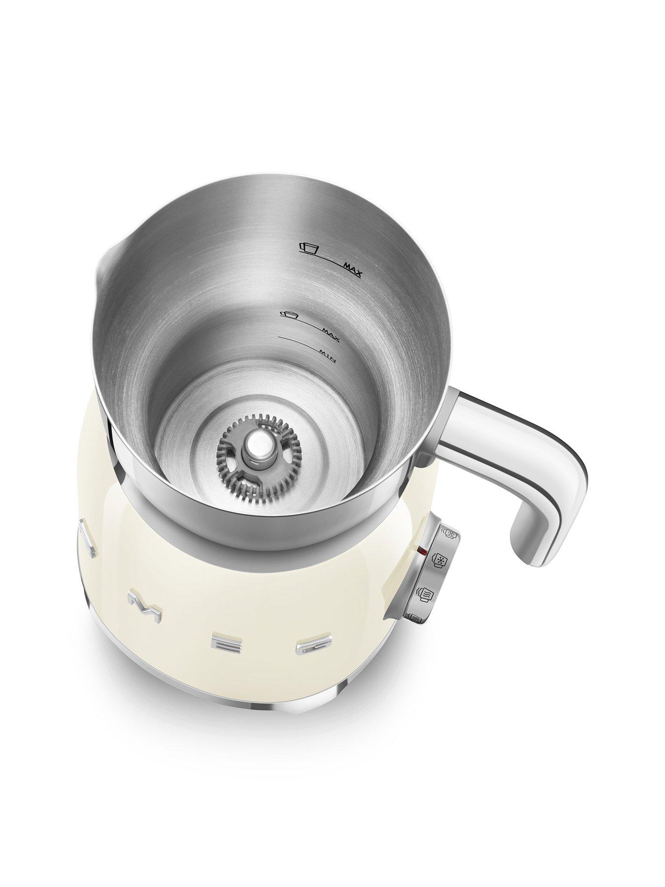 Image 3 of 6 of Smeg EEJB301 50s Style Coffee Grinder &amp; Induction Milk Frother - Cream