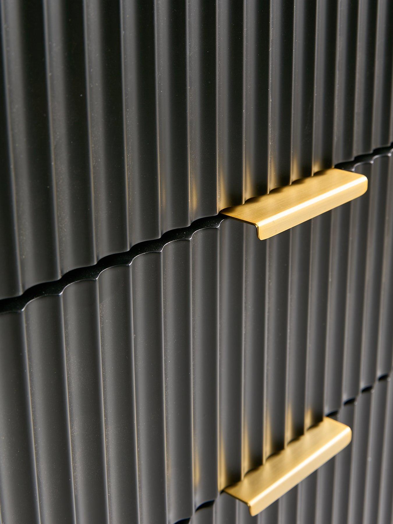 Image 6 of 7 of The Very Collection Lucero Large Multi Sideboard - Black/Brass