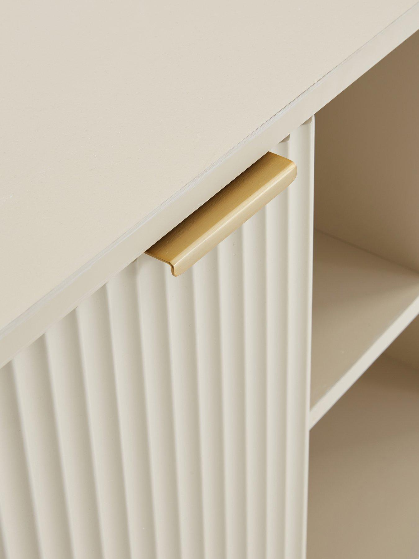 Image 7 of 7 of The Very Collection Cora Large Multi Sideboard - Ivory/Brass