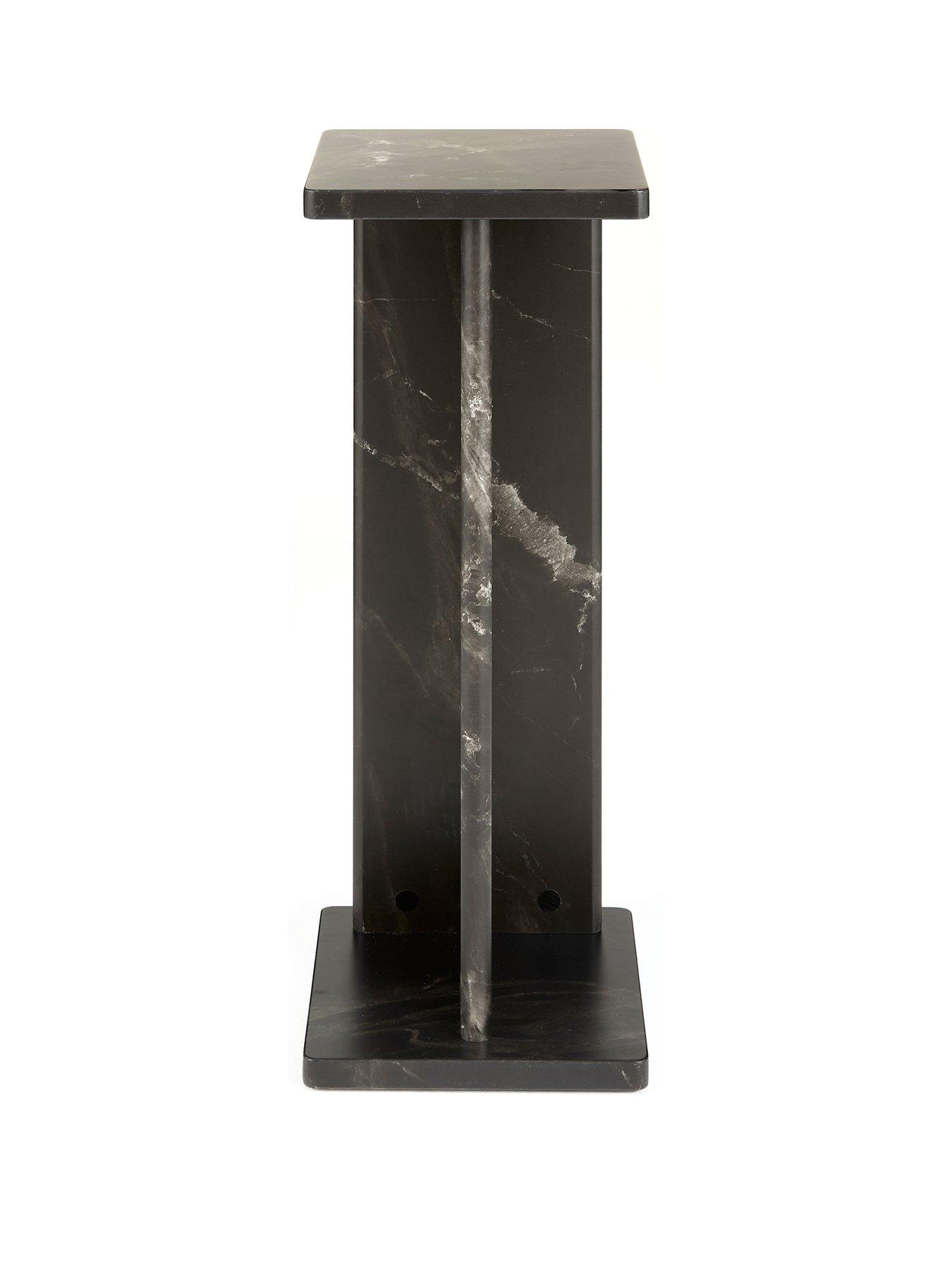 Image 2 of 6 of The Very Collection Bloc Stone Effect Pedestal Table - Charcoal - FSC&reg; Certified