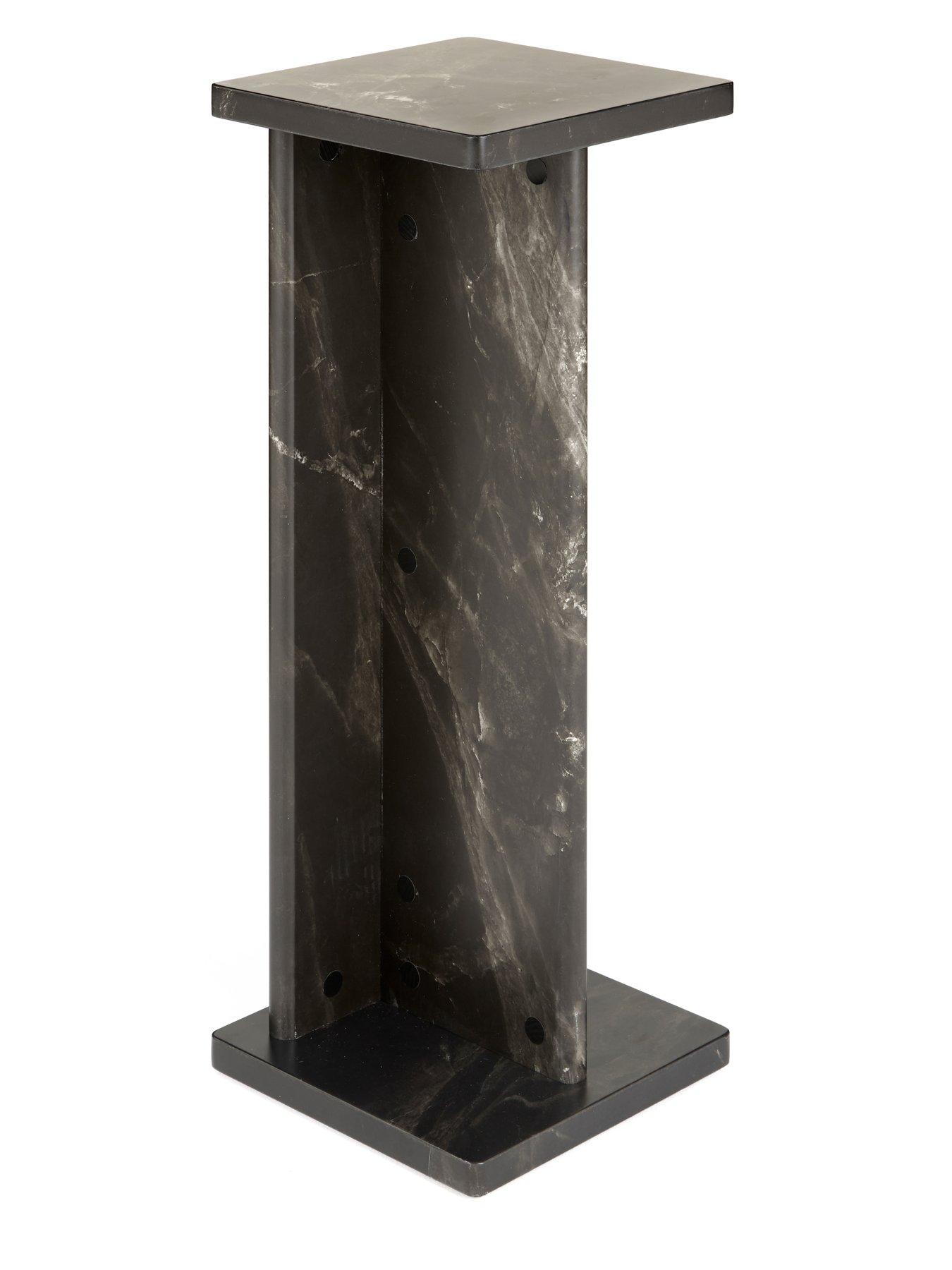 Image 3 of 6 of The Very Collection Bloc Stone Effect Pedestal Table - Charcoal - FSC&reg; Certified