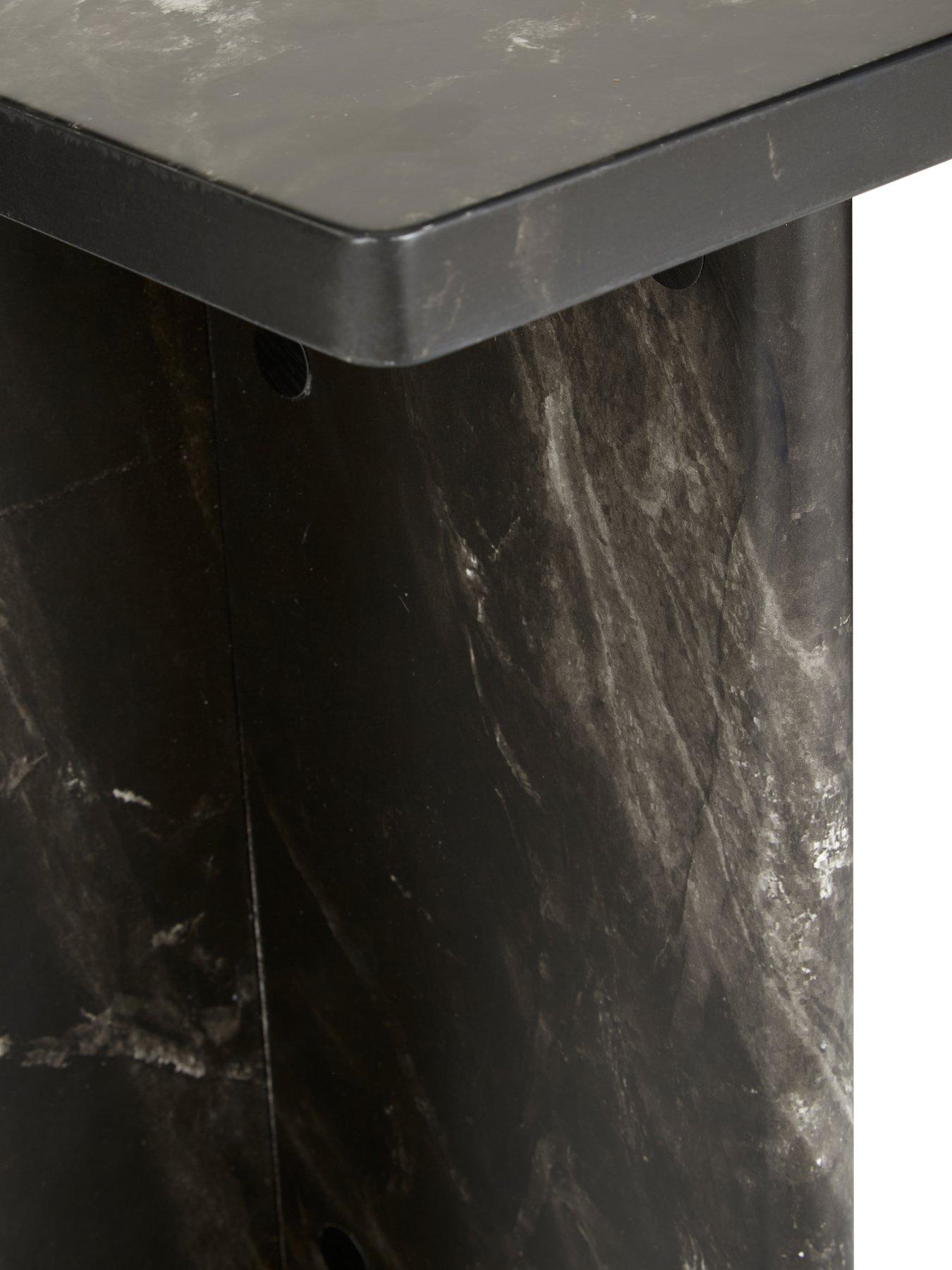 Image 6 of 6 of The Very Collection Bloc Stone Effect Pedestal Table - Charcoal - FSC&reg; Certified