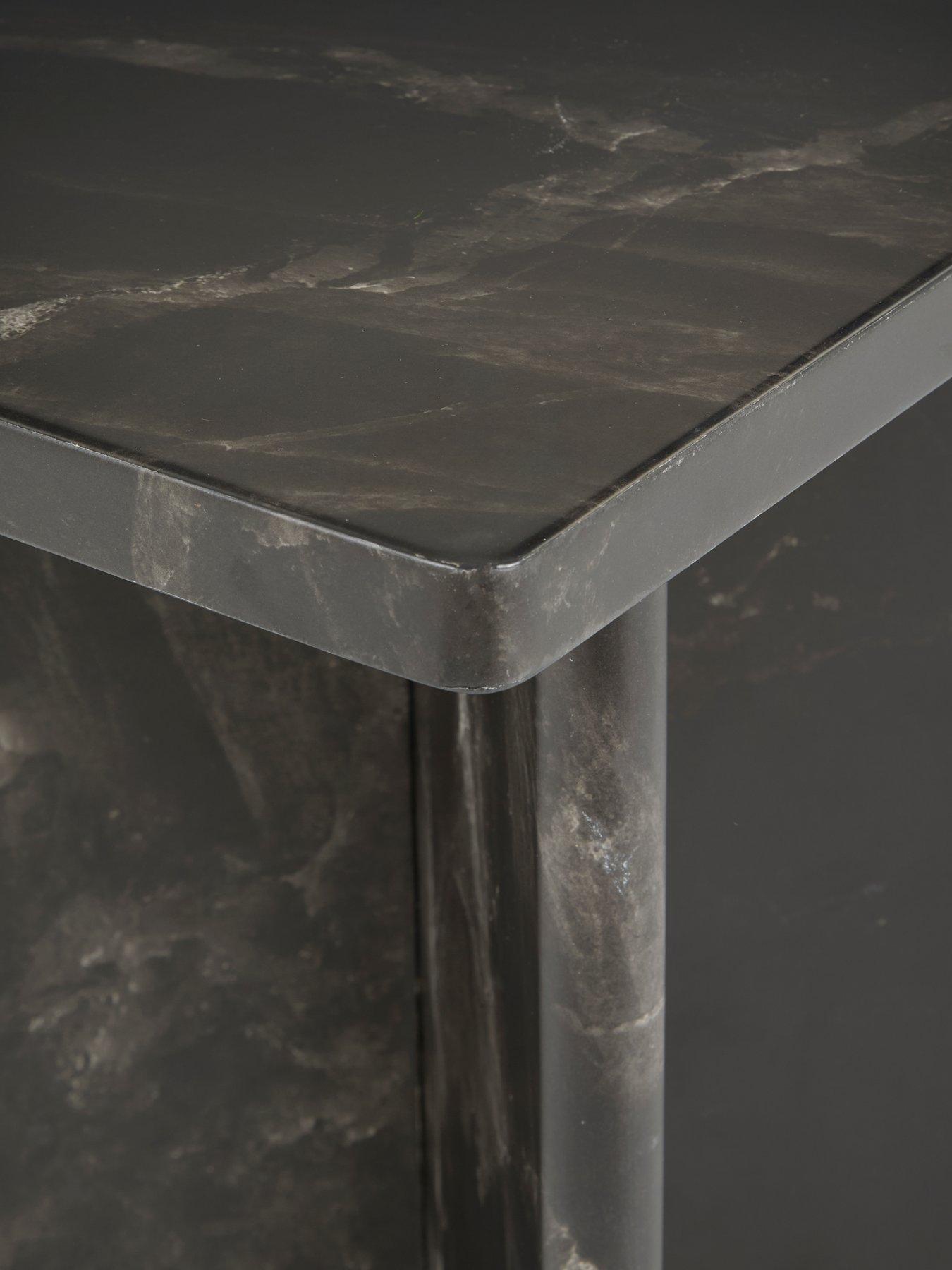 Image 5 of 7 of The Very Collection Bloc Stone Effect Side Table - Charcoal - FSC&reg; Certified
