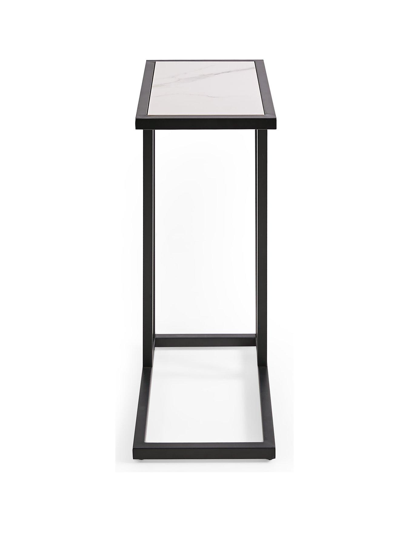 Image 2 of 6 of The Very Collection Oran Sofa Side Table&nbsp;- White/Black&nbsp;- FSC&reg; Certified