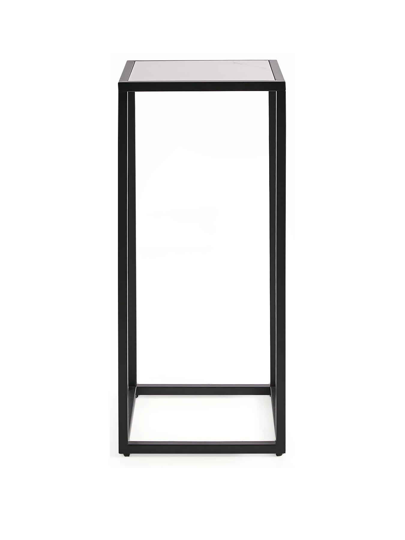 Image 2 of 6 of The Very Collection Oran Pedestal Table - White/Black - FSC&reg; Certified