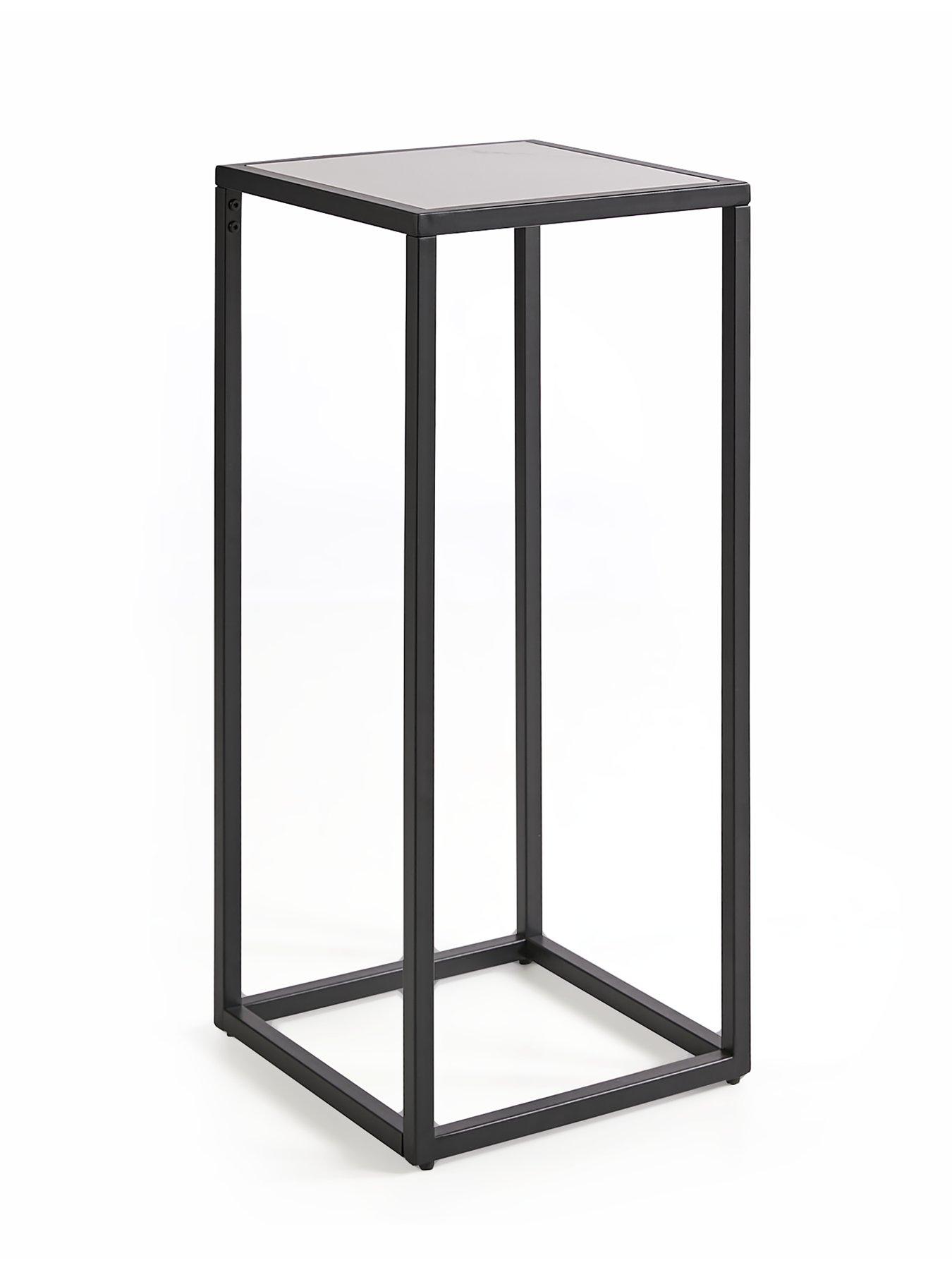 Image 3 of 6 of The Very Collection Oran Pedestal Table - White/Black - FSC&reg; Certified