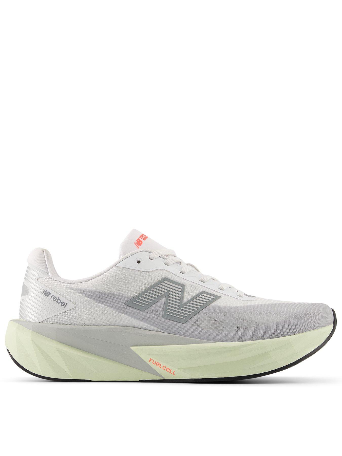 New Balance Mens Running Fuelcell Rebel V5 Trainers - White/Grey