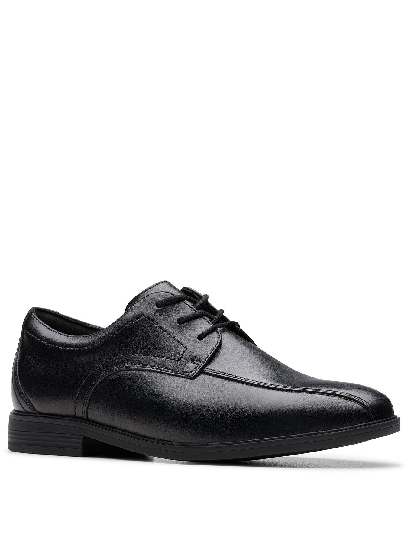 Image 2 of 6 of Clarks Youth Jonwin Loop Leather Shoe - Black