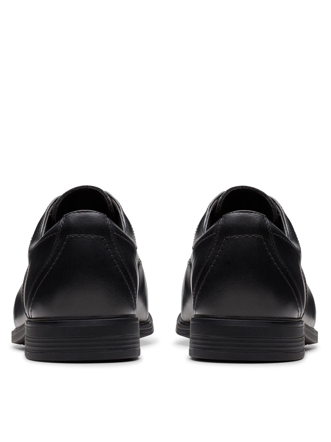 Image 3 of 6 of Clarks Youth Jonwin Loop Leather Shoe - Black
