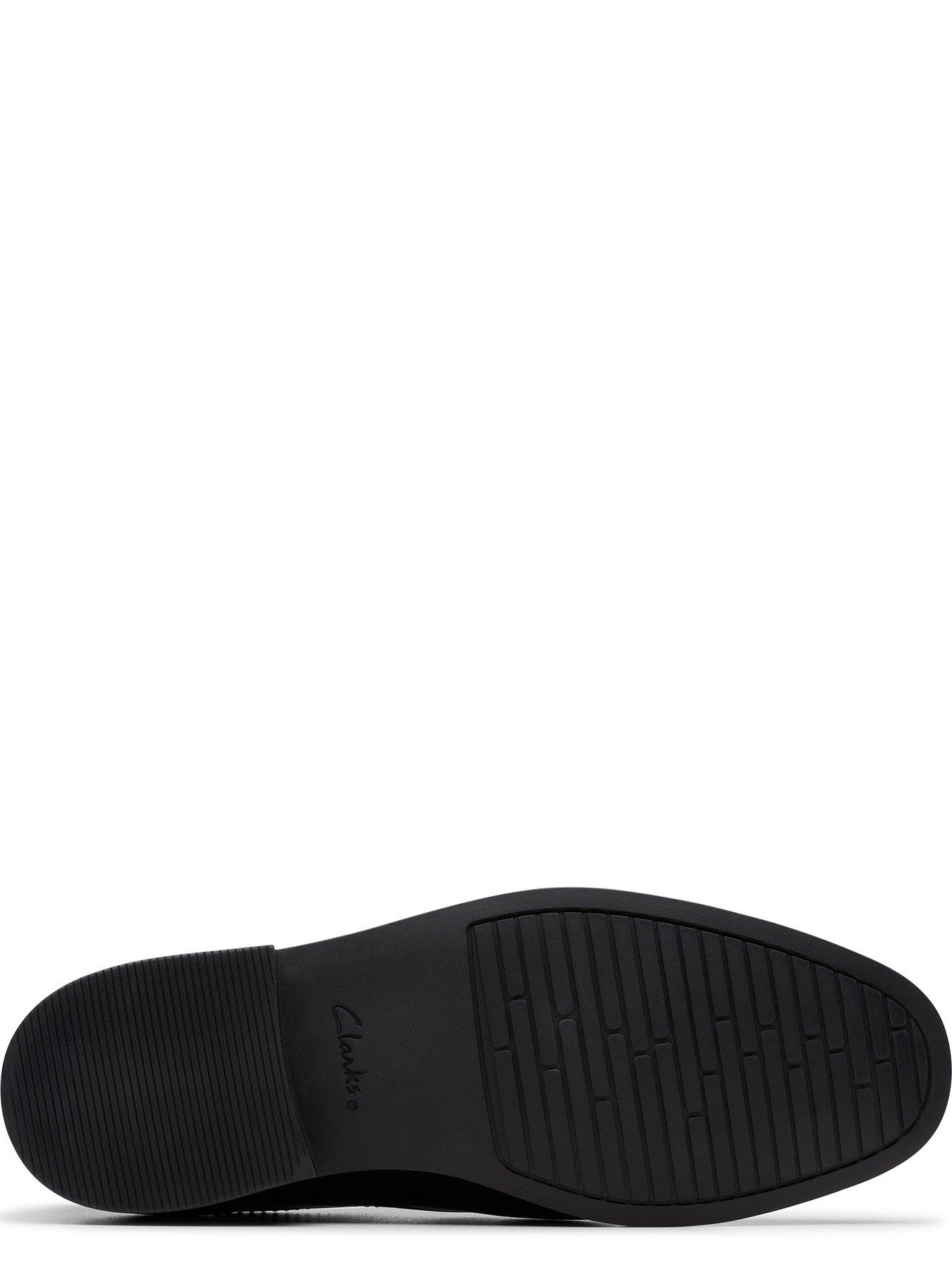 Image 5 of 6 of Clarks Youth Jonwin Loop Leather Shoe - Black