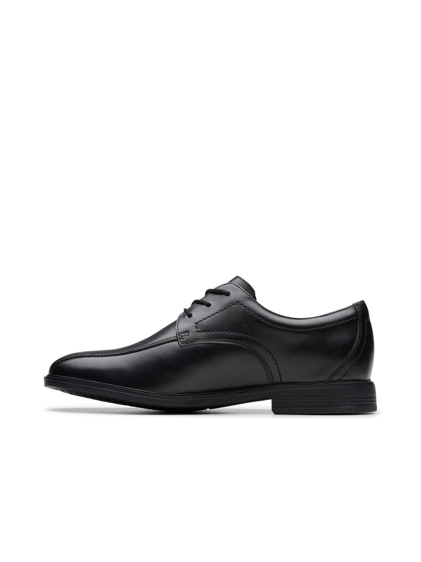 Image 6 of 6 of Clarks Youth Jonwin Loop Leather Shoe - Black