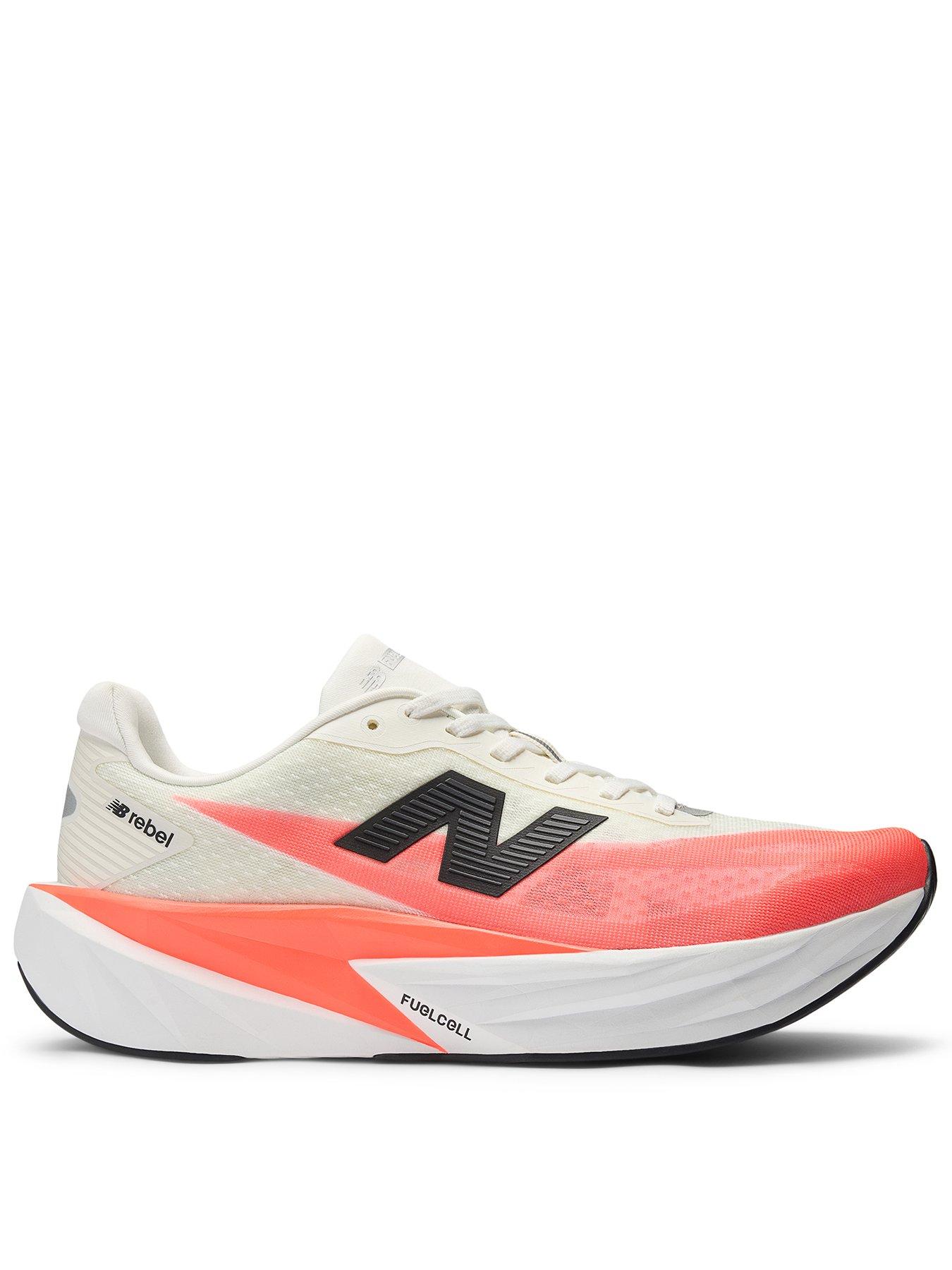 New Balance Mens Running Fuelcell Rebel V5 Trainers - White/Red