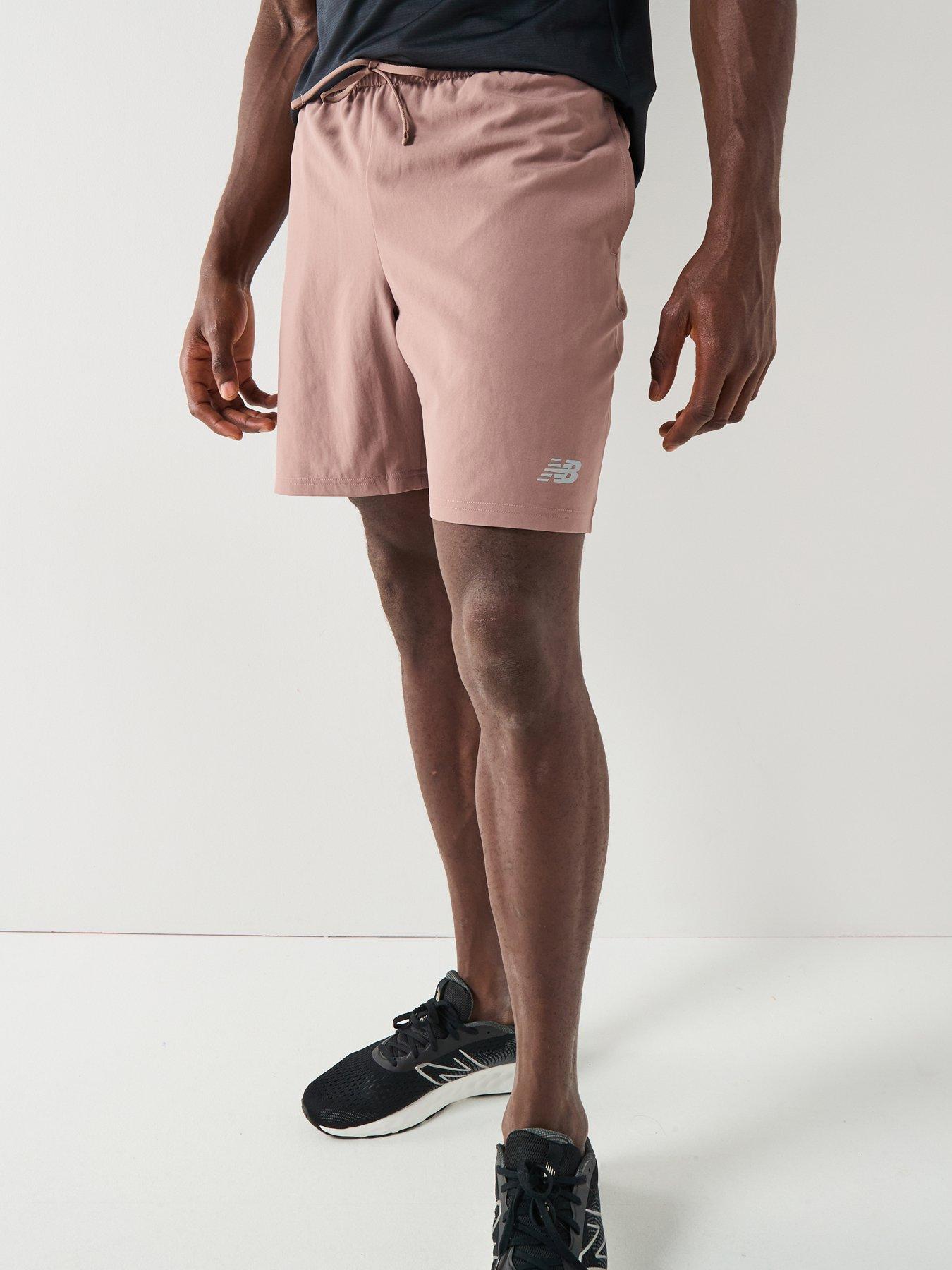 New Balance Mens Running Essentials 7Inch Shorts - Brown