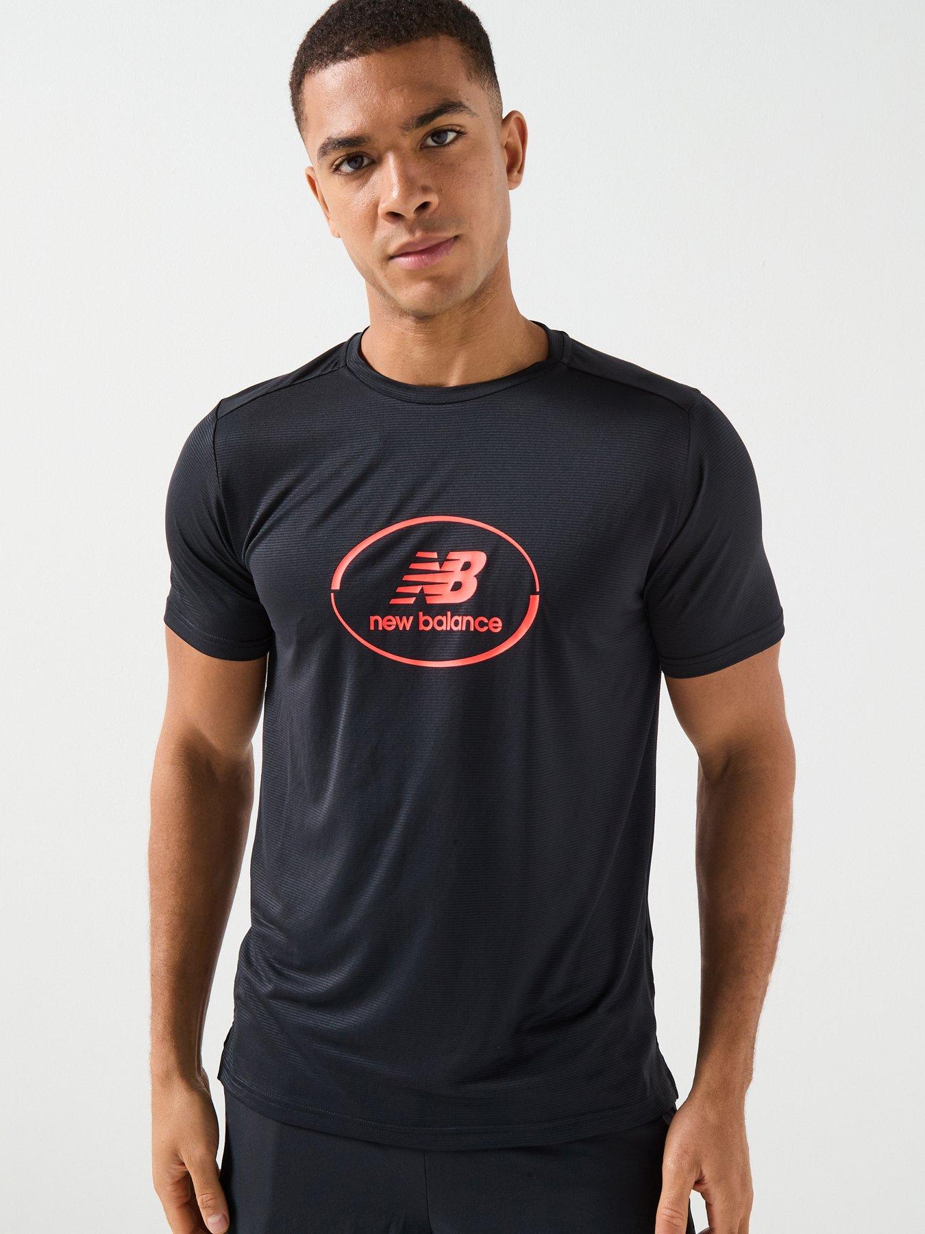 New Balance Mens Running Essential Graphic T-Shirt - Black