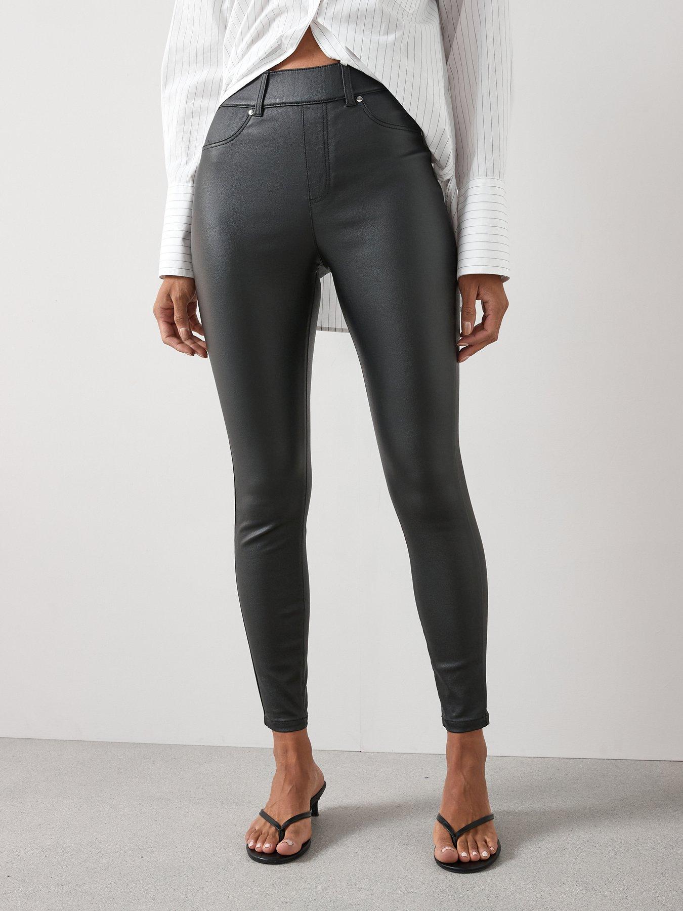 The Very Collection Coated Denim Jeggings - Black