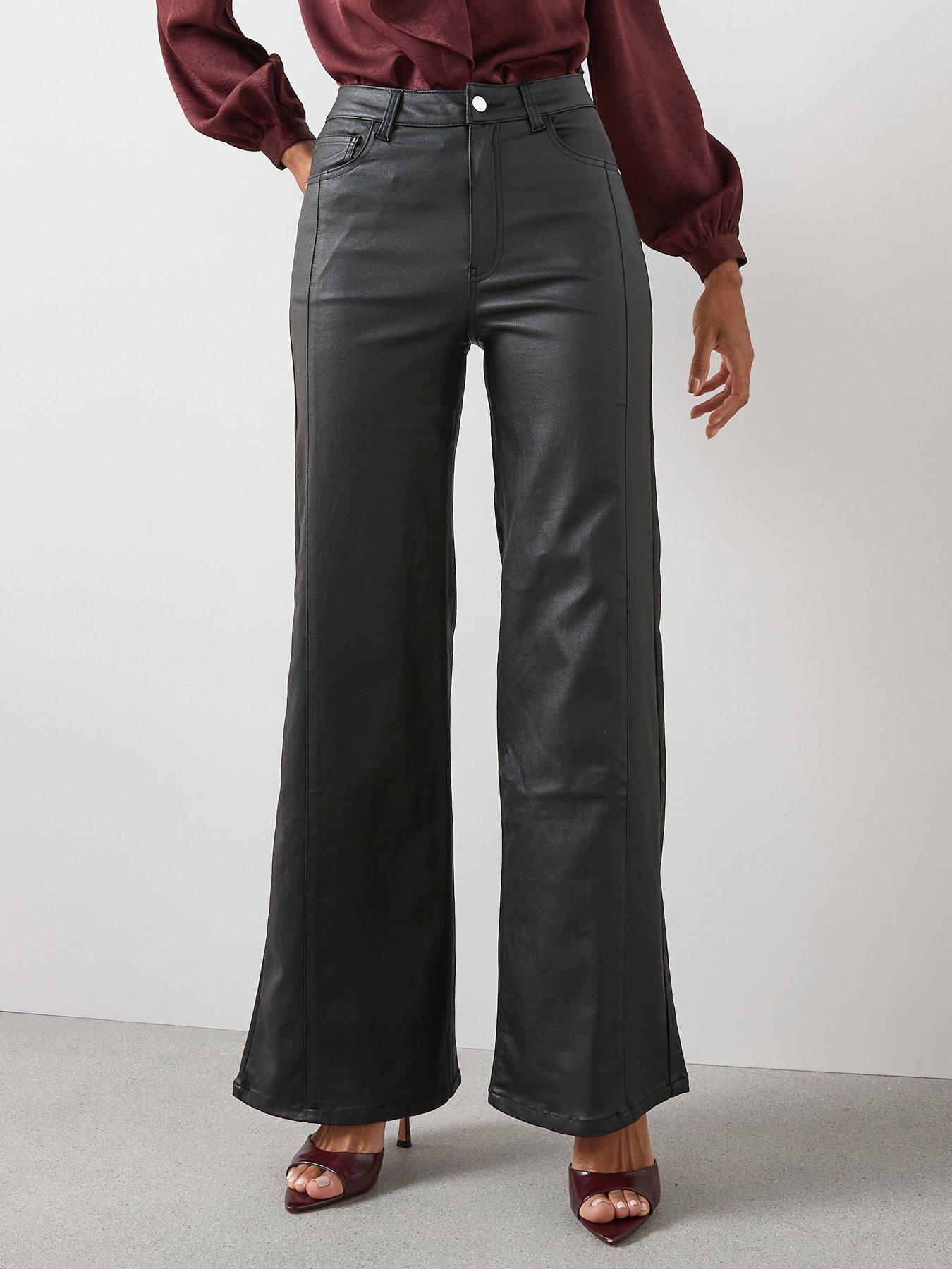 the-very-collection-coated-denim-wide-leg-jeans-black