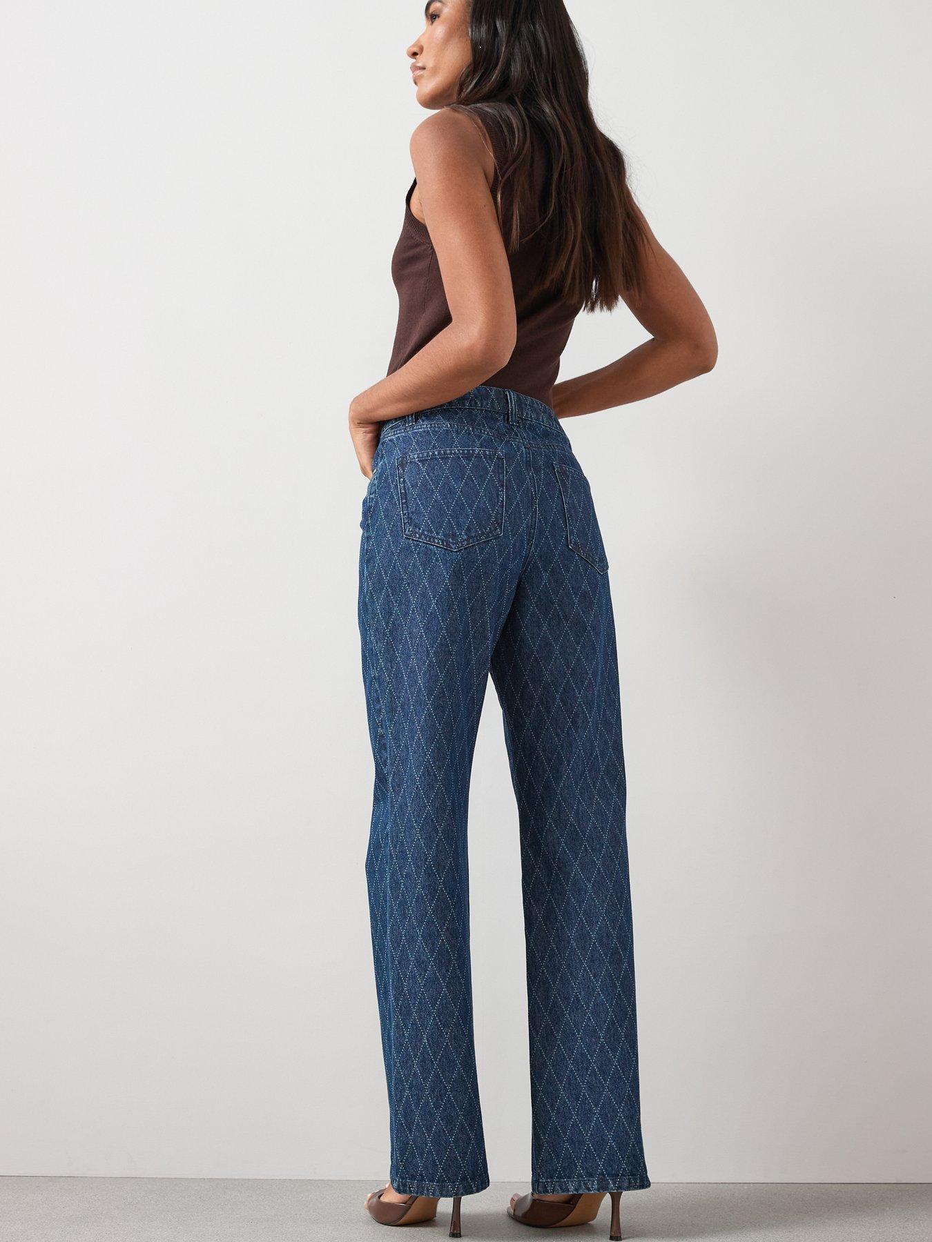 the-very-collection-diamond-print-wide-leg-jeans-dark-washstillFront