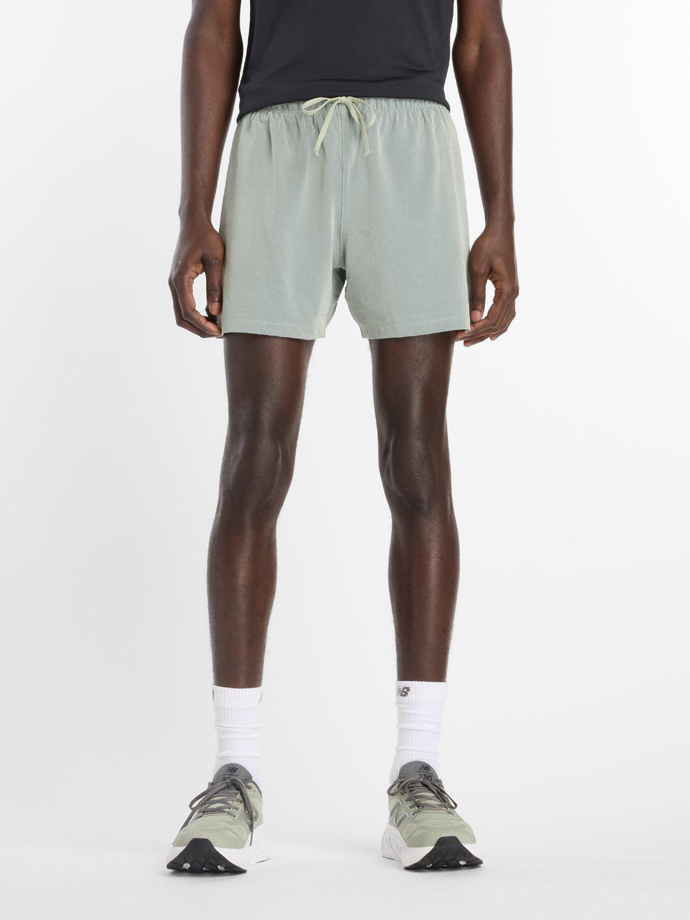 New Balance Mens Running Rc Textured 5Inch Shorts - Green