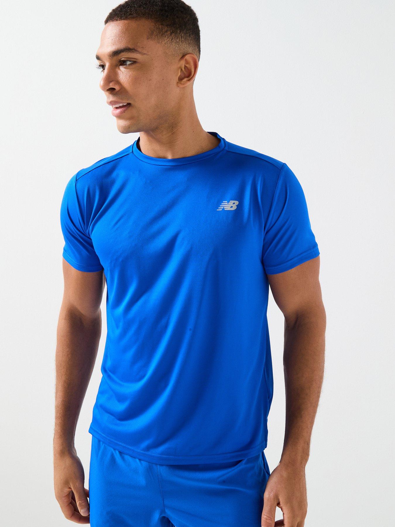 New Balance Mens Running Essential T-Shirt - Blue