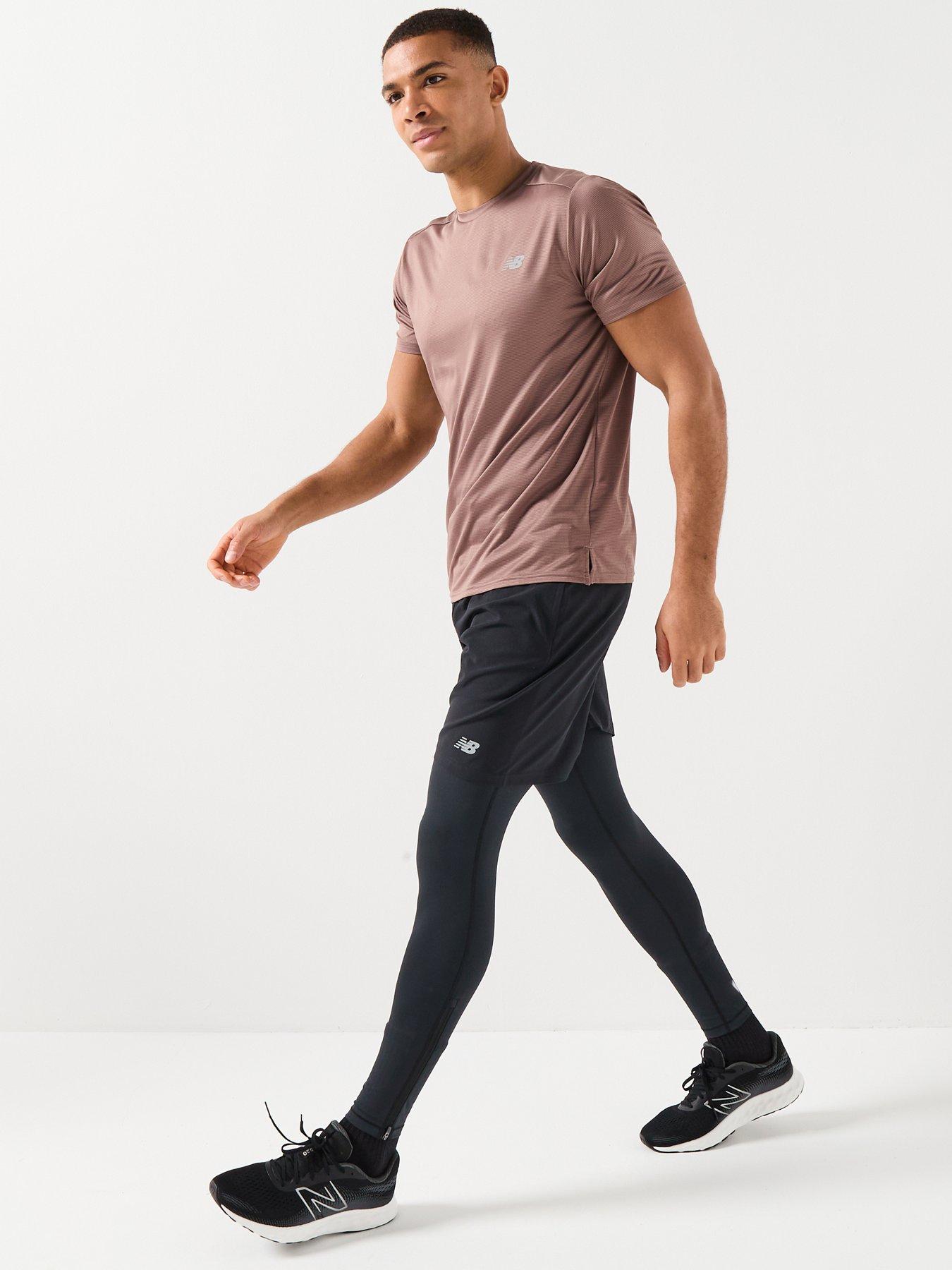 Image 5 of 5 of New Balance Mens Running Essential T-Shirt - Brown