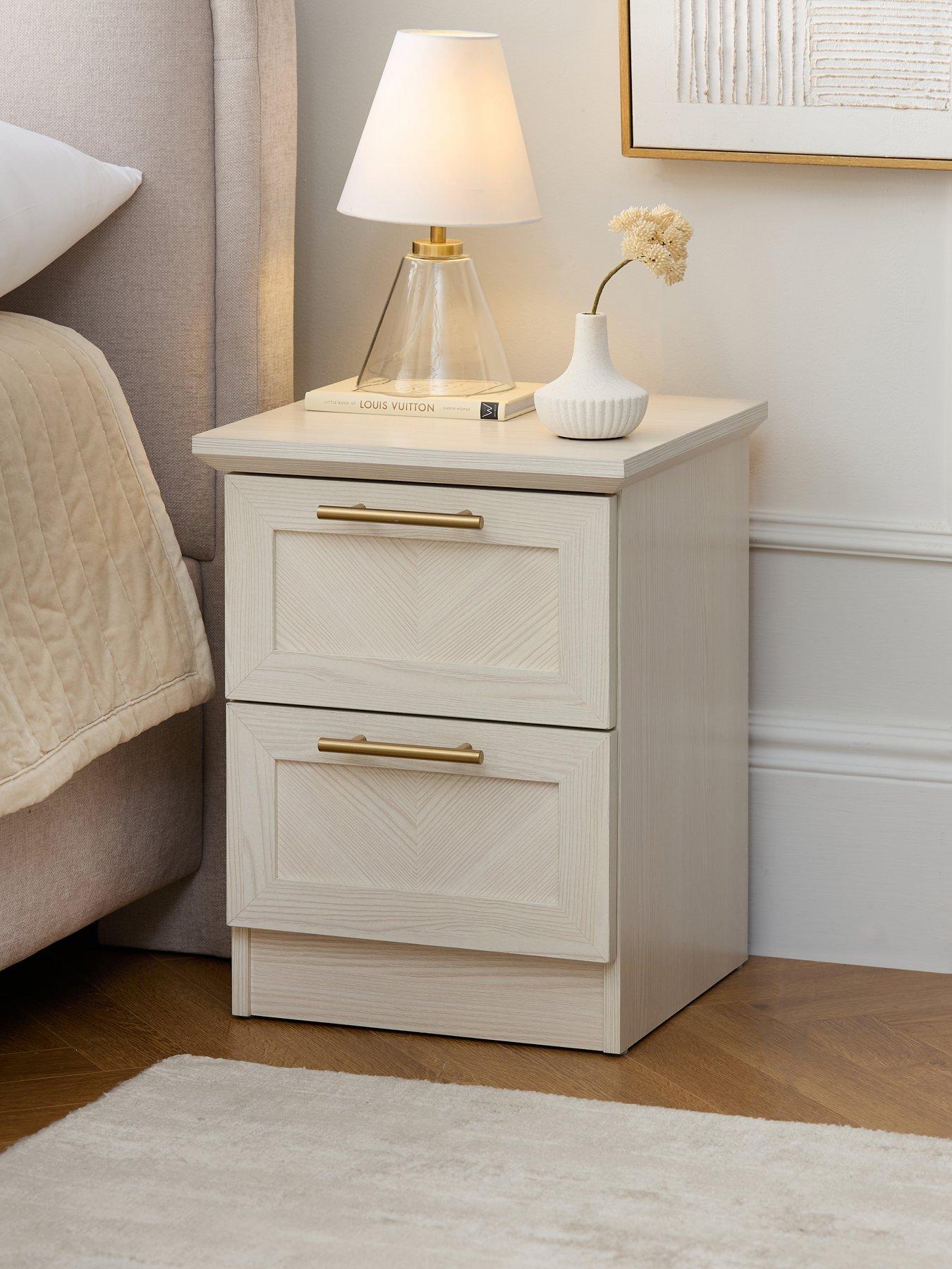 Image 1 of 7 of The Very Collection Tilbury 2 Drawer Bedside Chest - White - FSC&reg; Certified