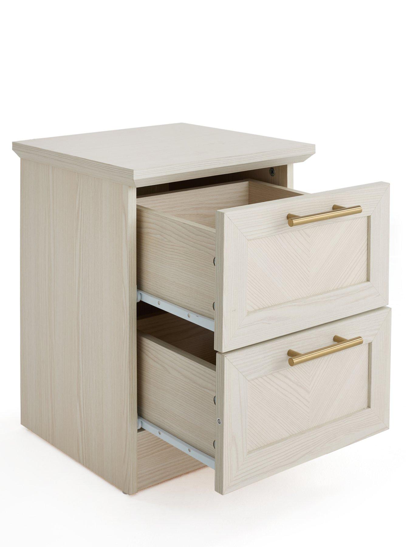 Image 4 of 7 of The Very Collection Tilbury 2 Drawer Bedside Chest - White - FSC&reg; Certified