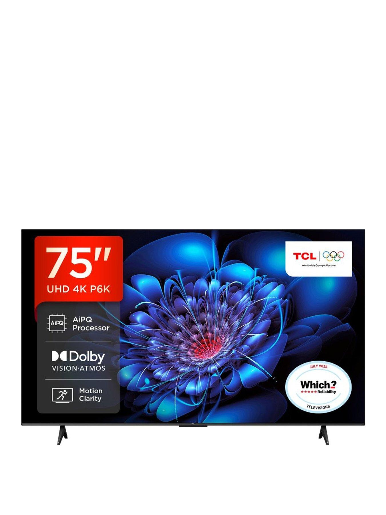 TCL 75P6K 75-inch 4K Ultra HD HDR Frameless Google Smart TV