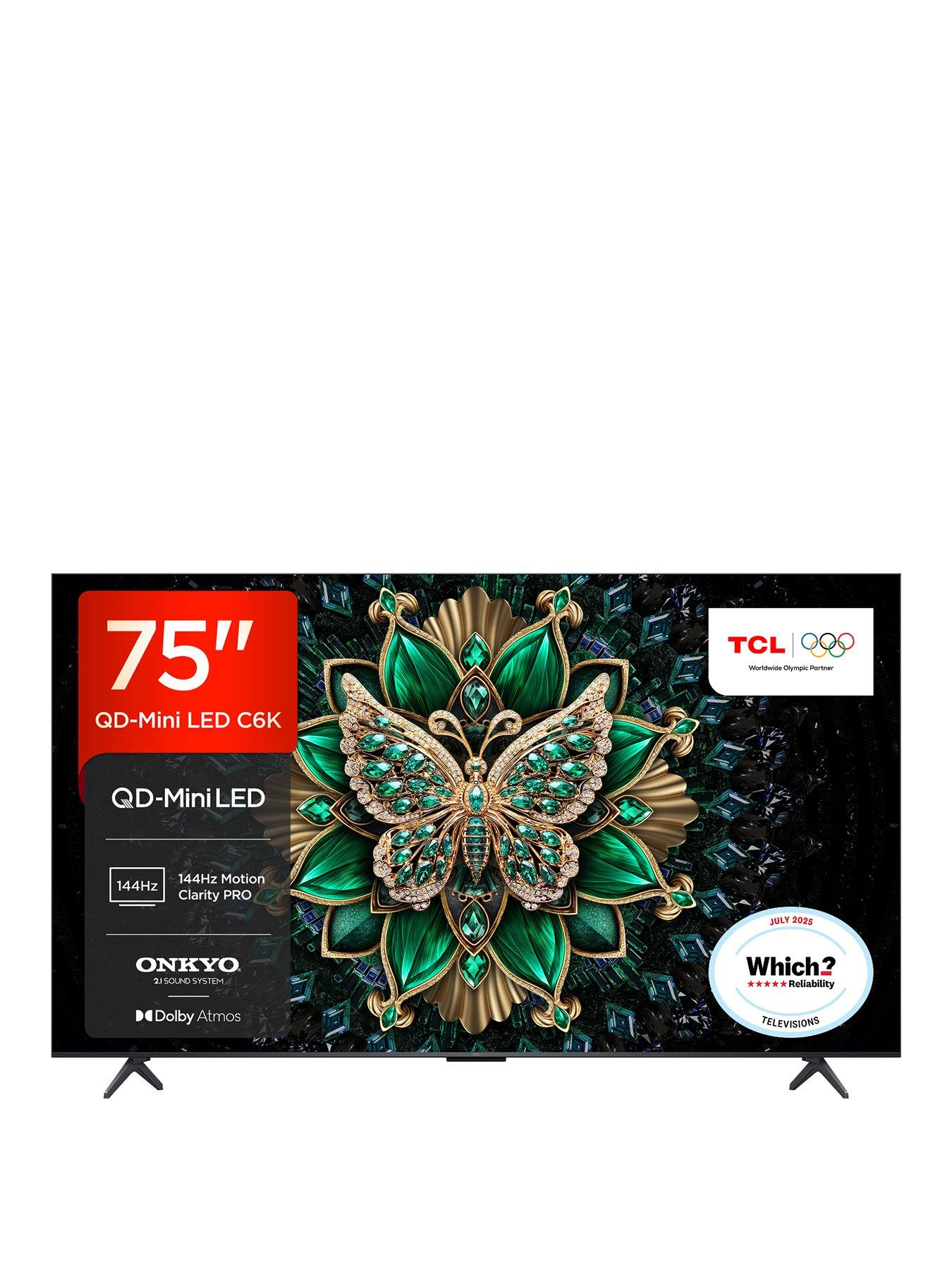 TCL 75C6K-UK 75-inch C6K Premium QD-Mini LED 4K Ultra HD 144Hz Google TV