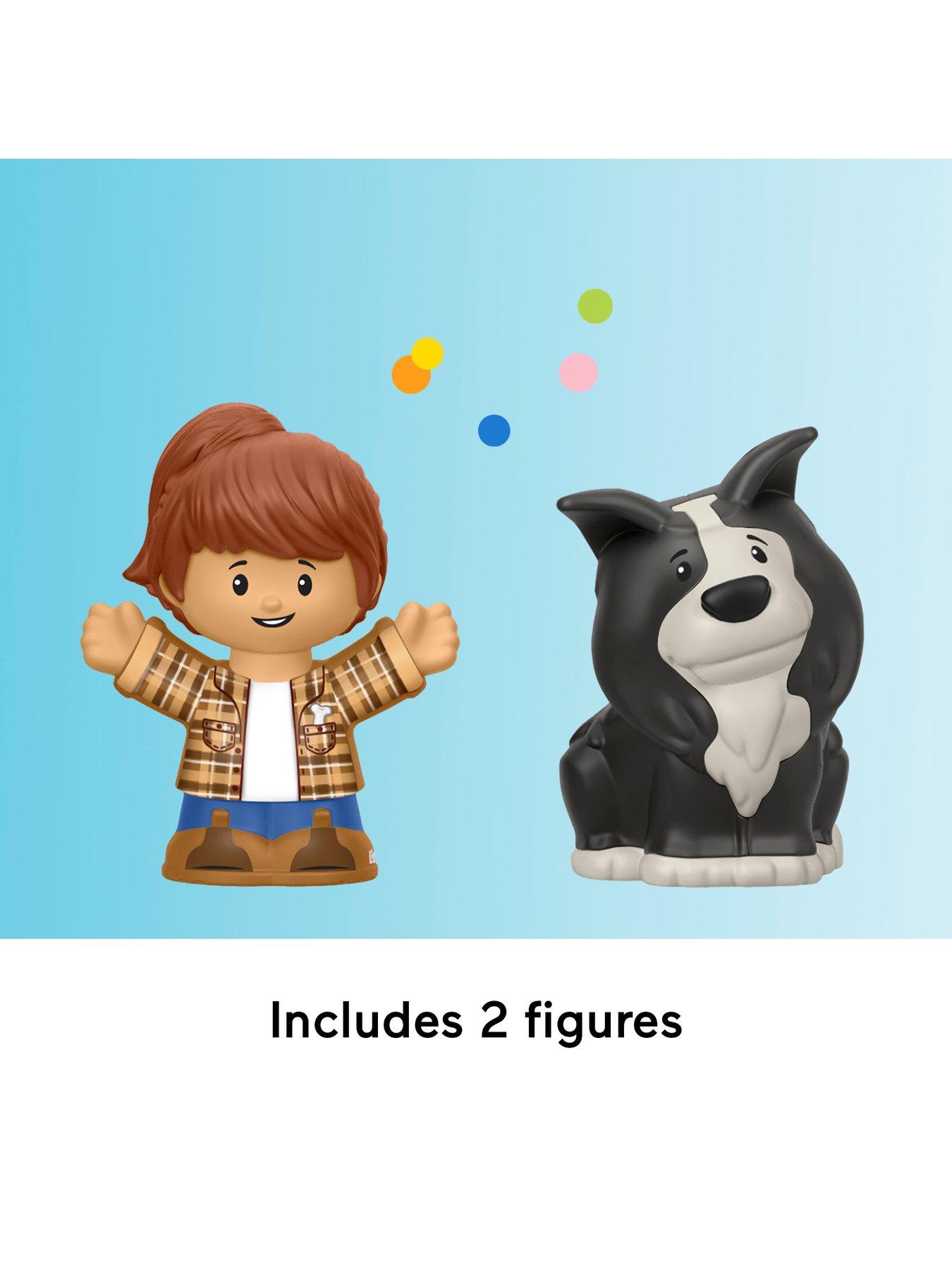 Image 5 of 8 of Fisher-Price Fisher-Price Little People Push &amp; Play Tractor, Musical Toy Farm Vehicle &amp; 2 Figures for Toddlers