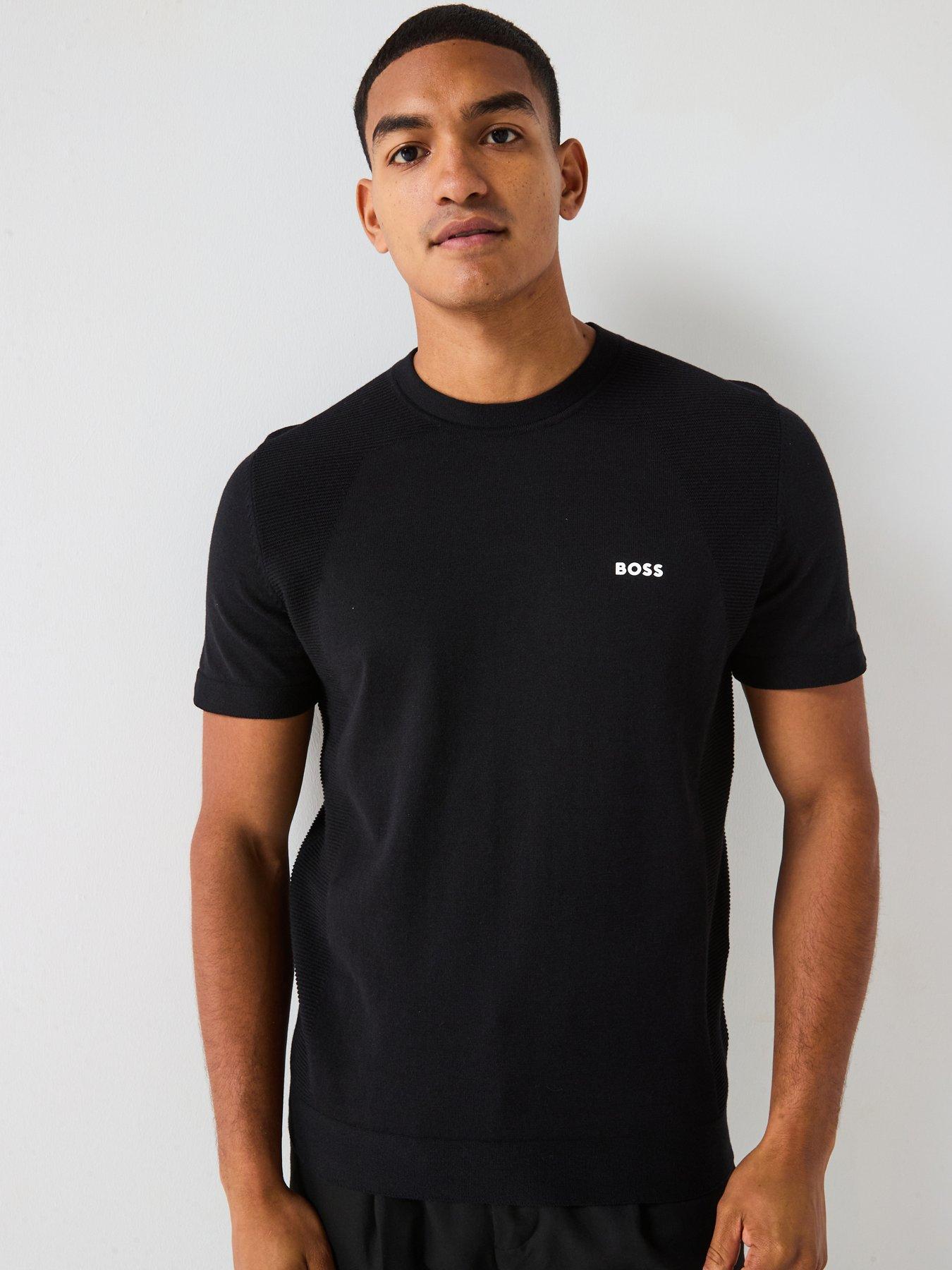 BOSS Momentum Lite Short Sleeve Knitted Jumper - Black